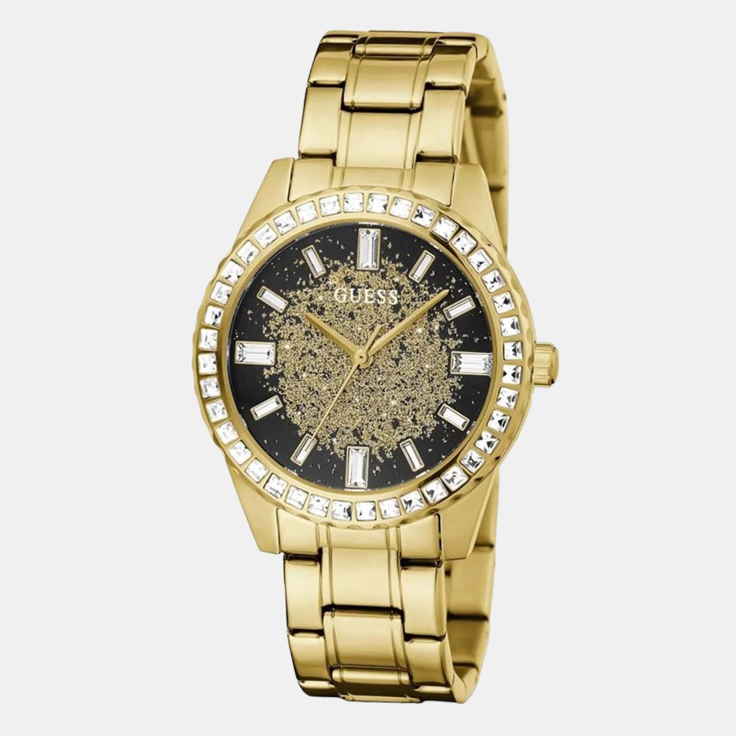 Glitter Burst Women Quartz Black Dial Analog Stainless Steel Watch GW0405L2 - Image 5