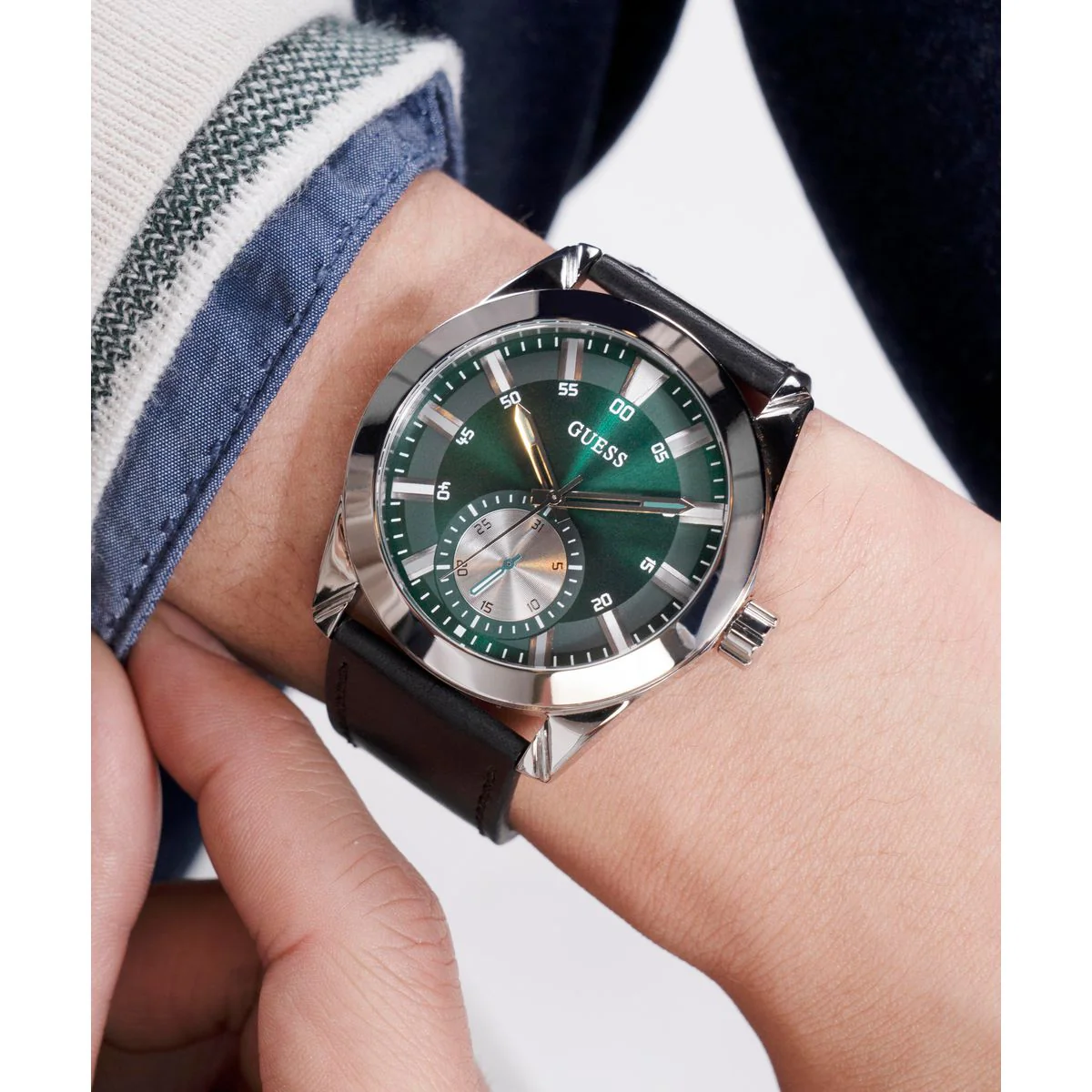 Greyson Men Quartz Green Dial Analog Leather Watch GW0793G1 - Image 8