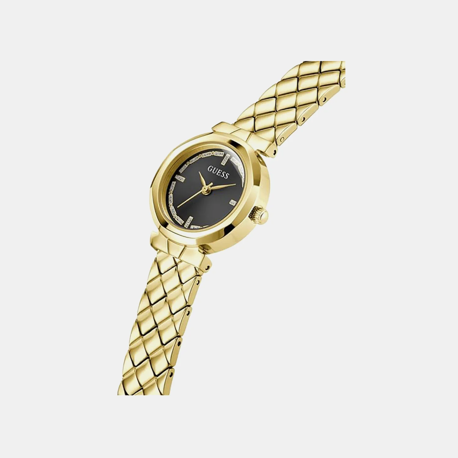 Guess Bejeweled Women Quartz Black Dial Analog Stainless Steel Watch GW0839L2 - Image 2