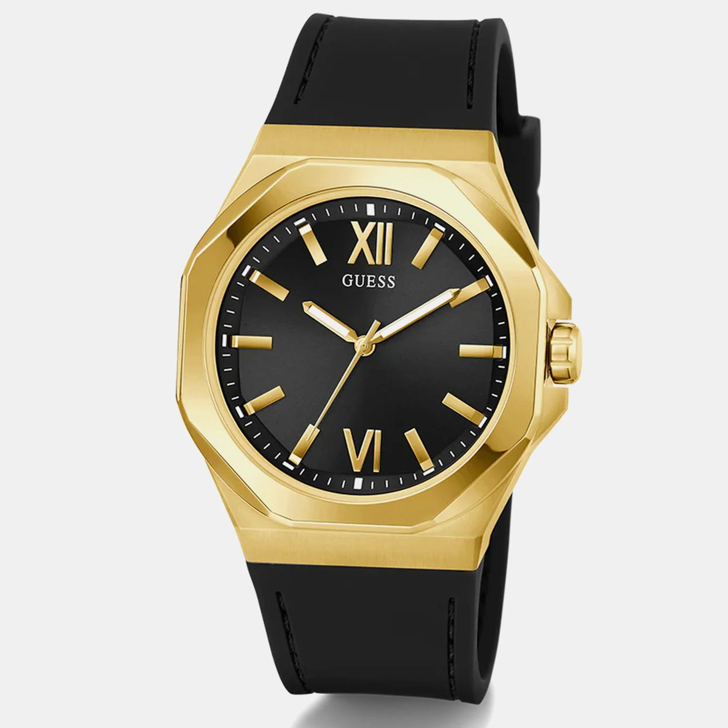 Guess Dress Men Quartz Black Dial Analog Silicone Watch GW0850G2 - Image 3