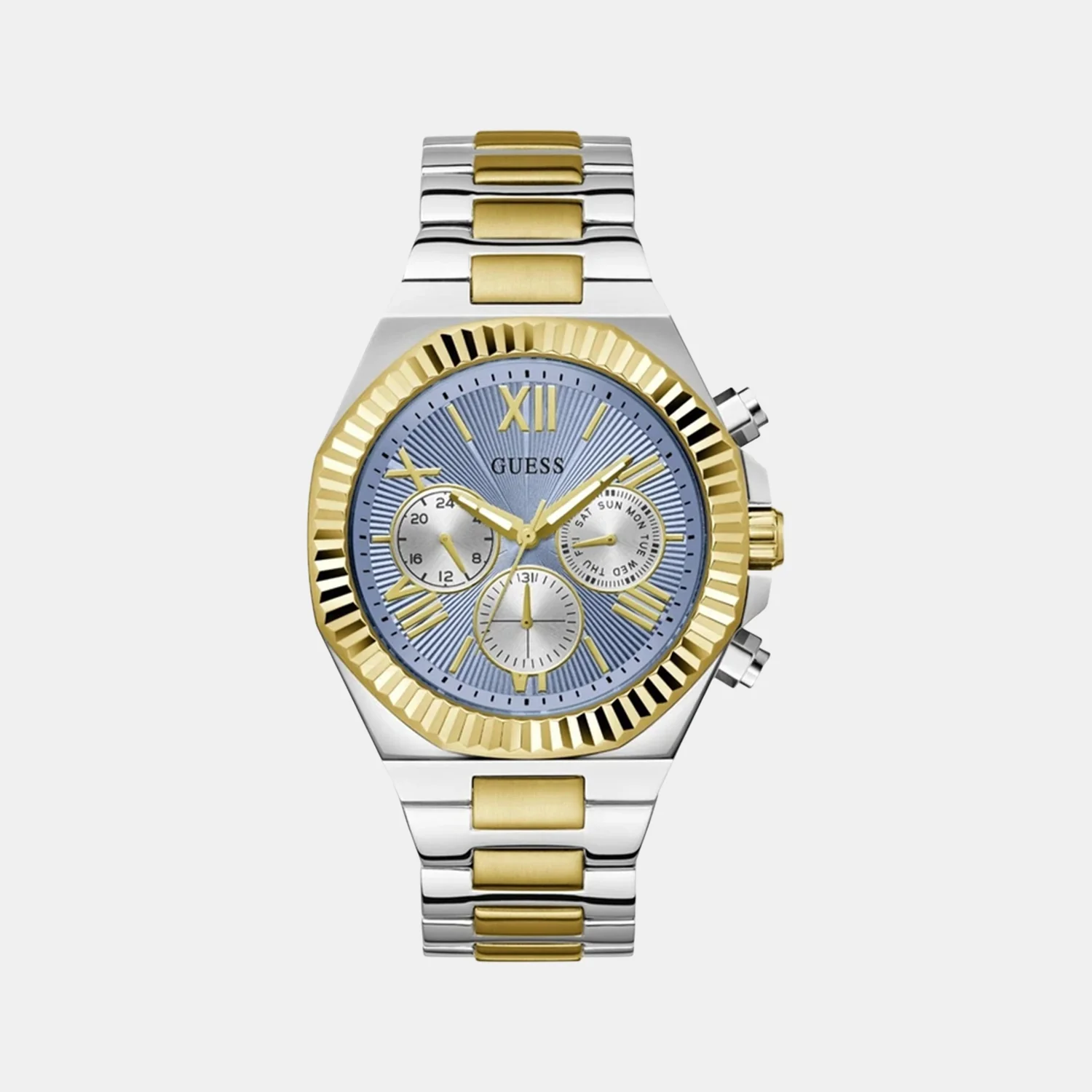Guess Dress Men Quartz Blue Dial Chronograph Stainless Steel Watch GW0703G3