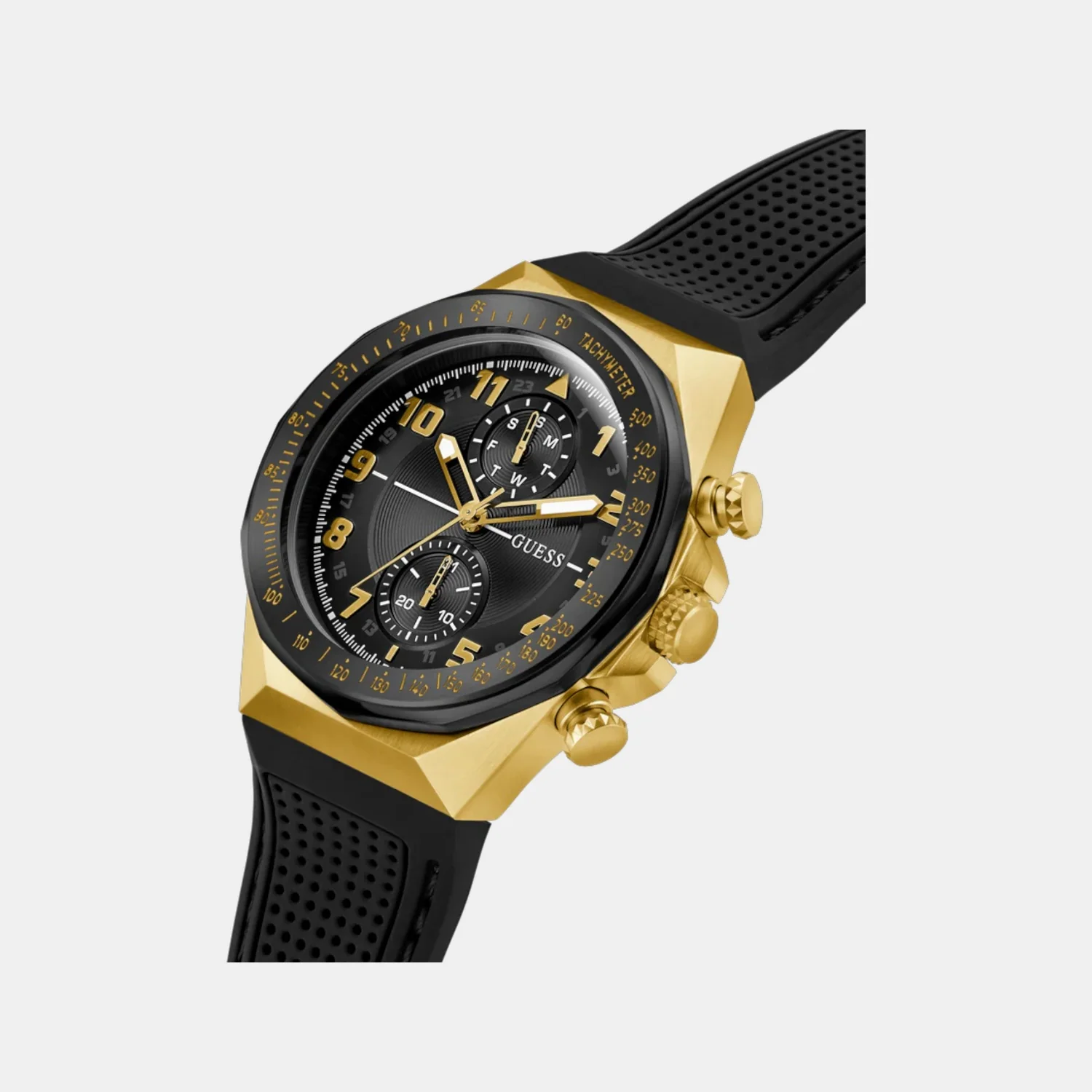 Sport Men Quartz Black Dial Chronograph Silicone Watch GW0902G1 - Image 4