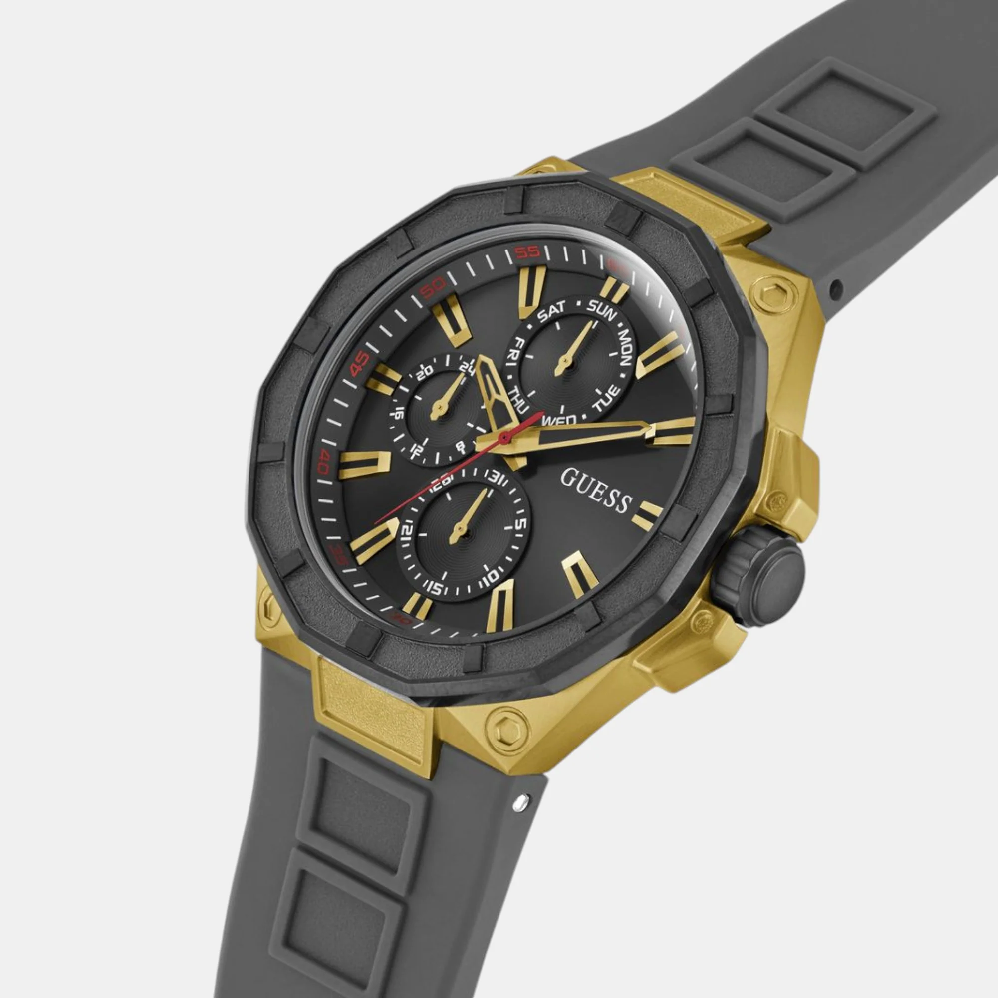 Guess Sport Men Quartz Black Dial Multi-Function Silicone Watch GW0803G1 - Image 4