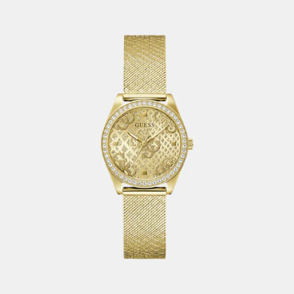 Guess Trend Women Quartz Champagne Dial Analog Mesh Watch GW0748L2 - Image 2