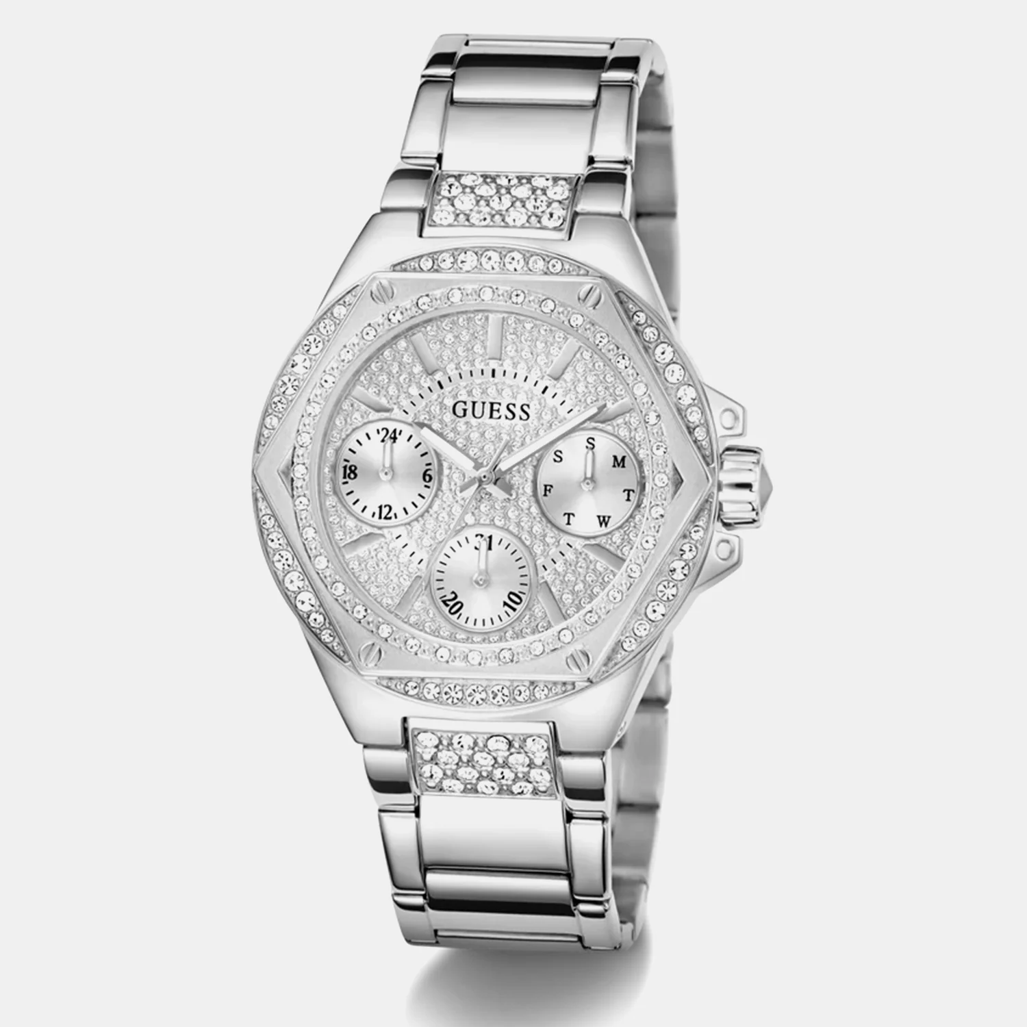 Guess Trend Women Quartz Silver Dial Multi-Function Stainless Steel Watch GW0878L1 - Image 2