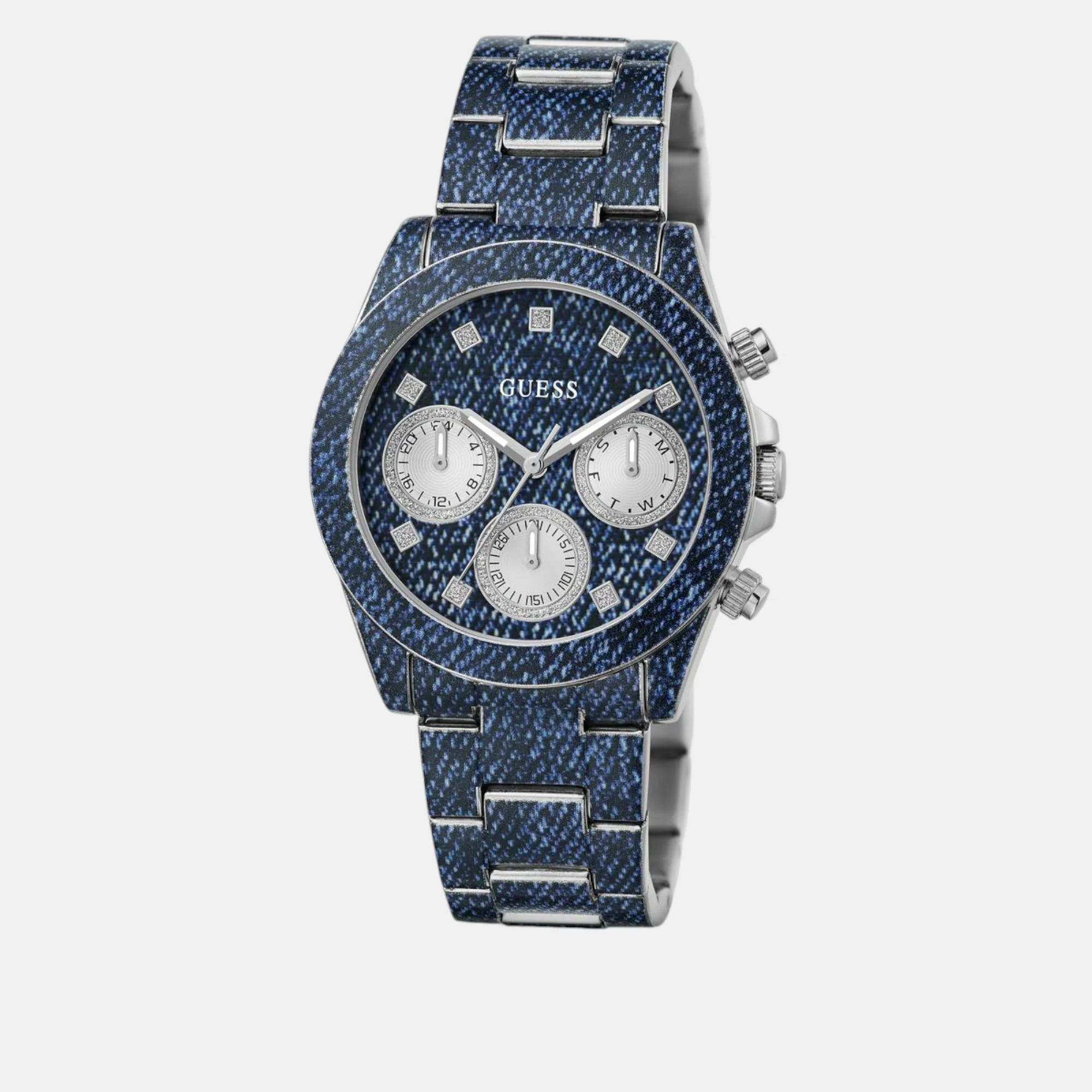 indigo Chronograph Women Quartz Blue Dial Chronograph Stainless Steel Watch GW0750L1 - Image 3