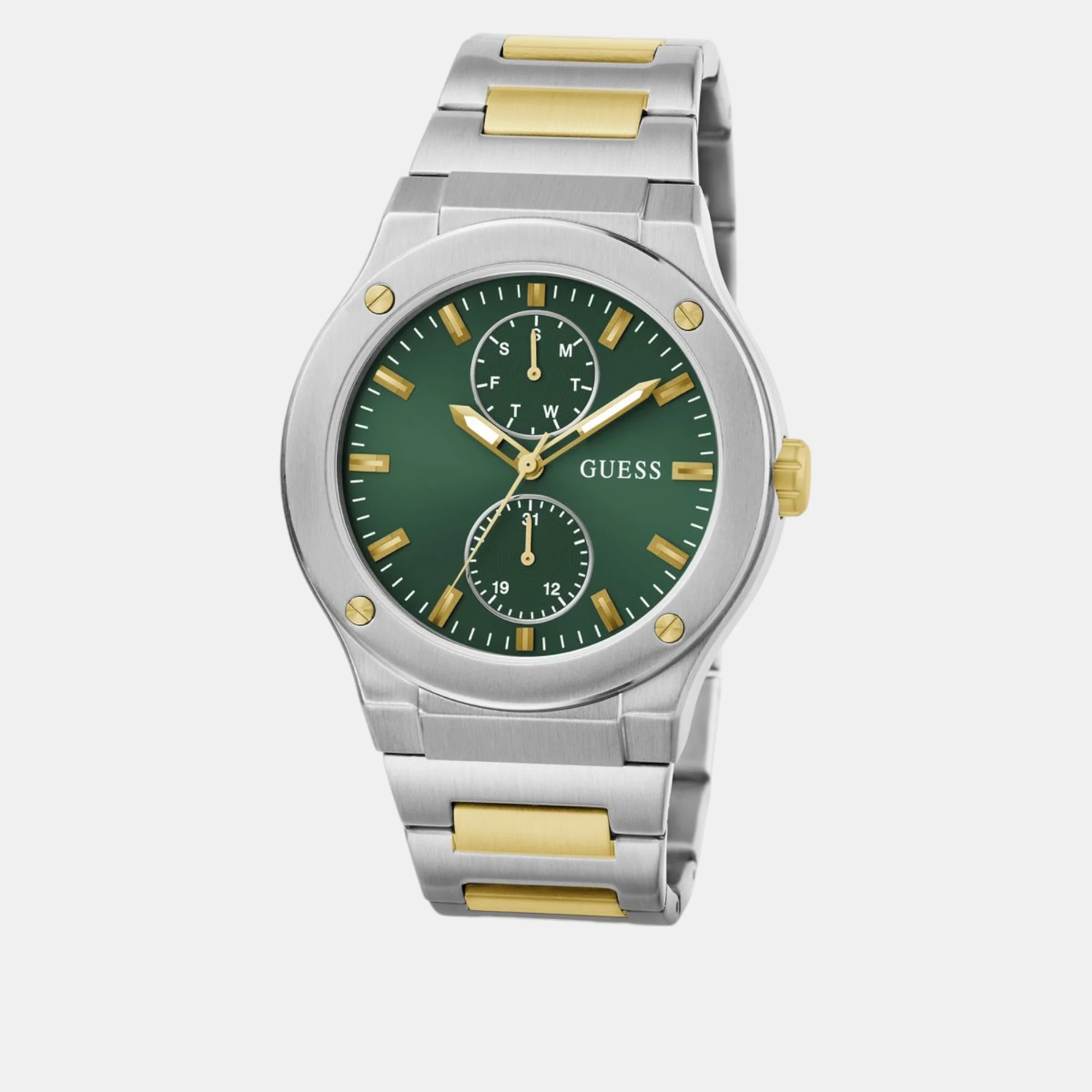 Jet Men Quartz Green Dial Multi-Function Stainless Steel Watch GW0795G1 - Image 3