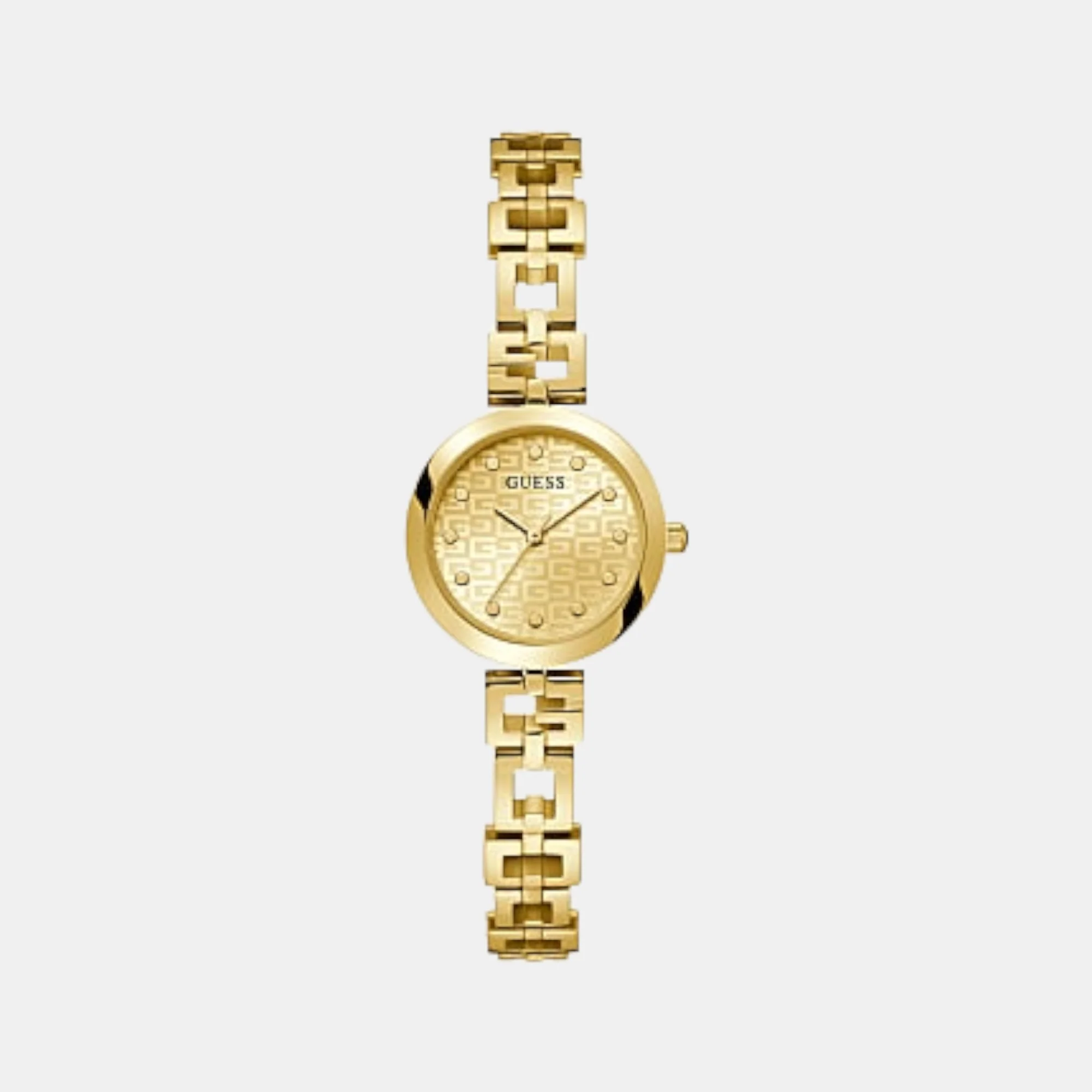 Lady G Women Quartz Gold Dial Analog Stainless Steel Watch GW0549L2