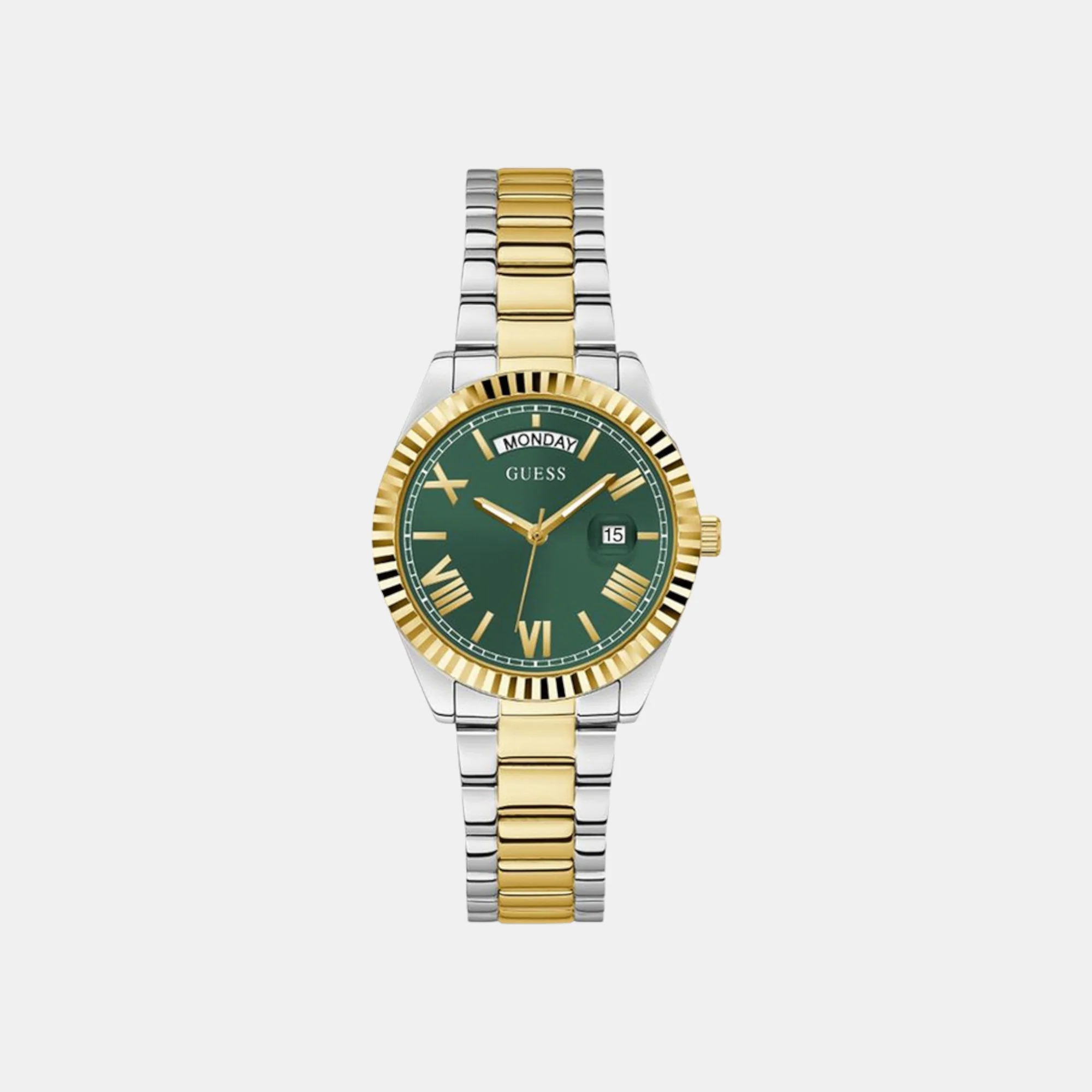 Luna Women Quartz Green Dial Analog Stainless Steel Watch GW0308L5 - Image 2