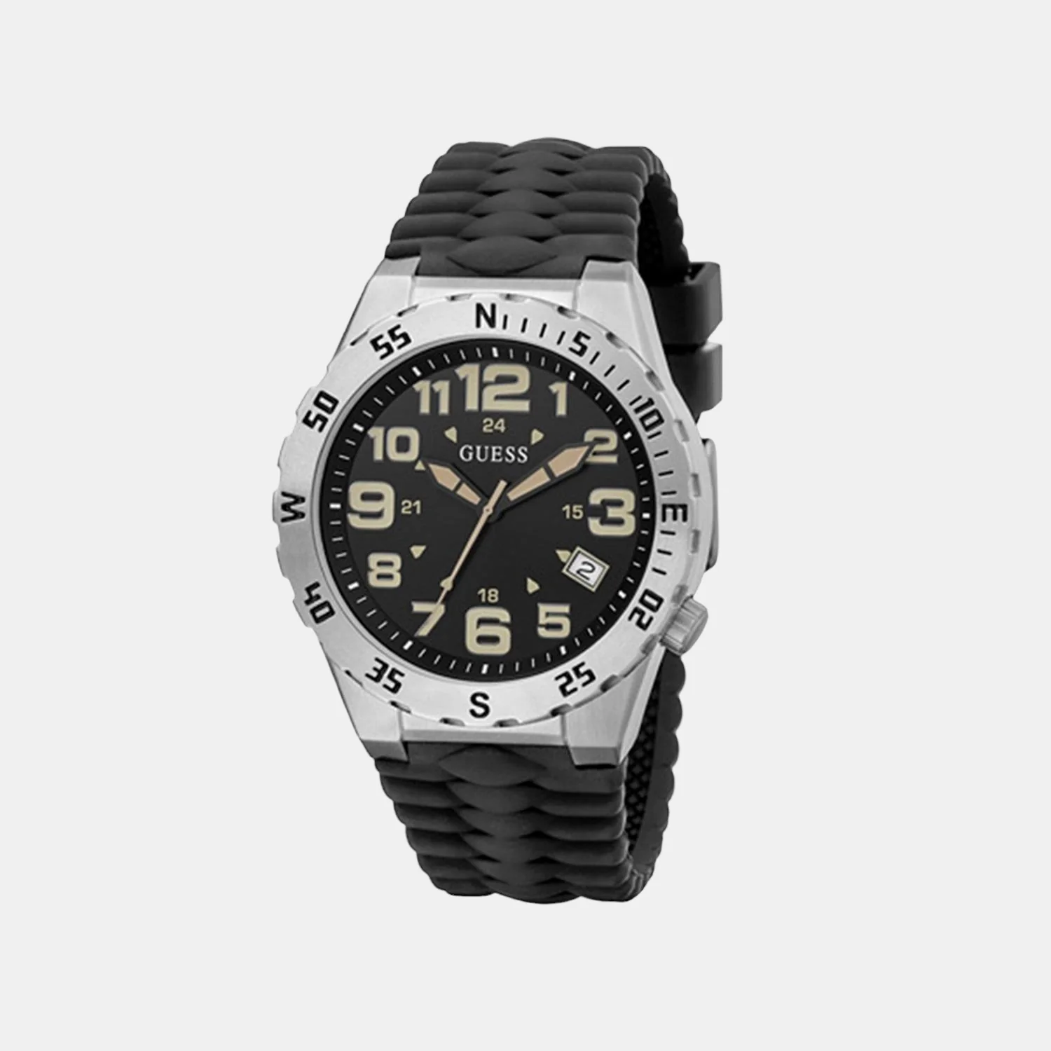 Men Quartz Black Dial Analog Silicone Watch GW0322G1 - Image 5