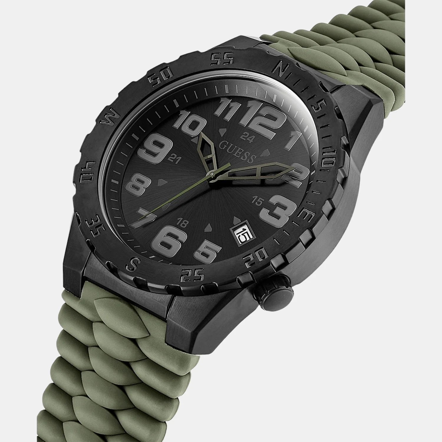 Men Quartz Black Dial Analog Silicone Watch GW0322G2 - Image 2