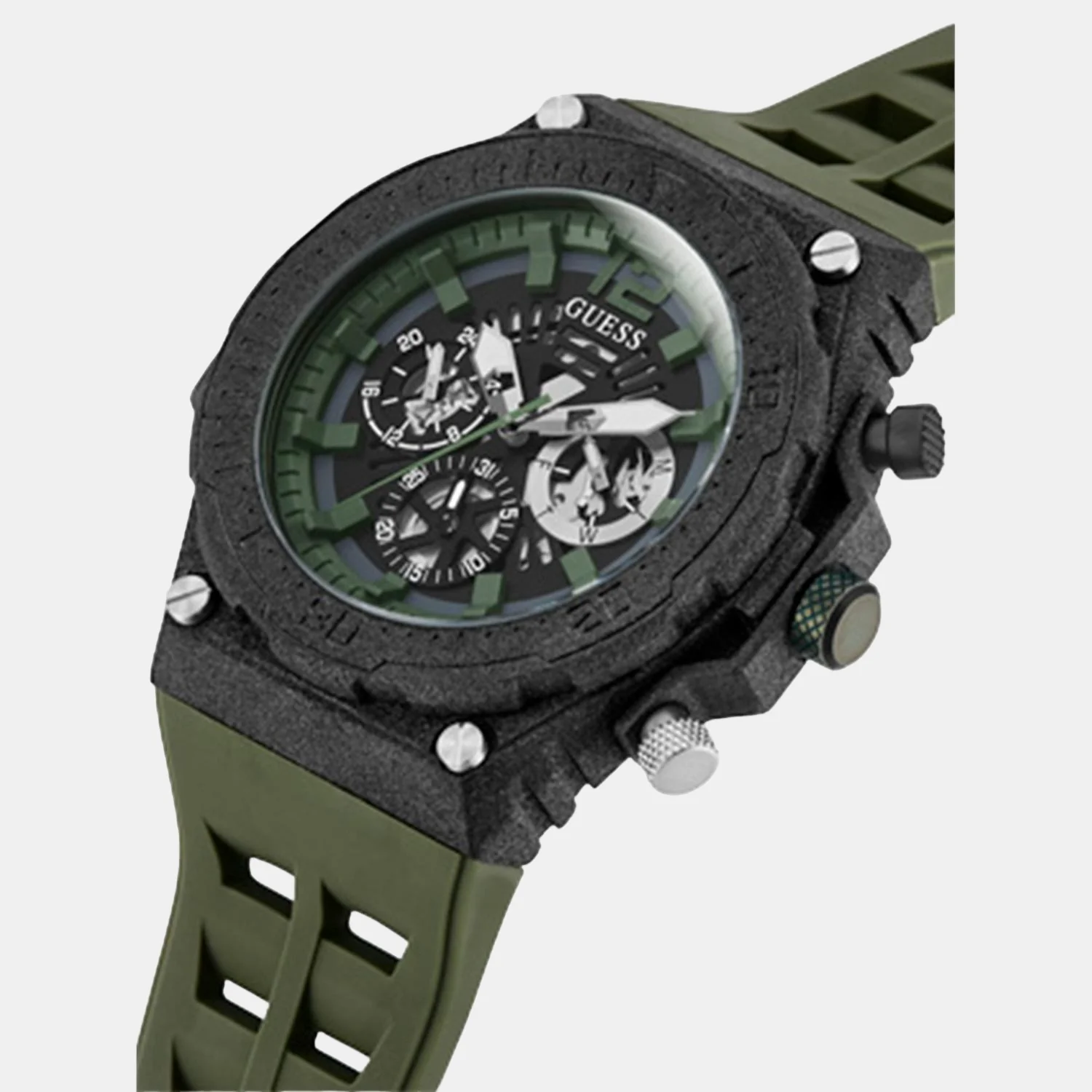 Men Quartz Black Dial Analog Silicone Watch GW0325G2 - Image 4