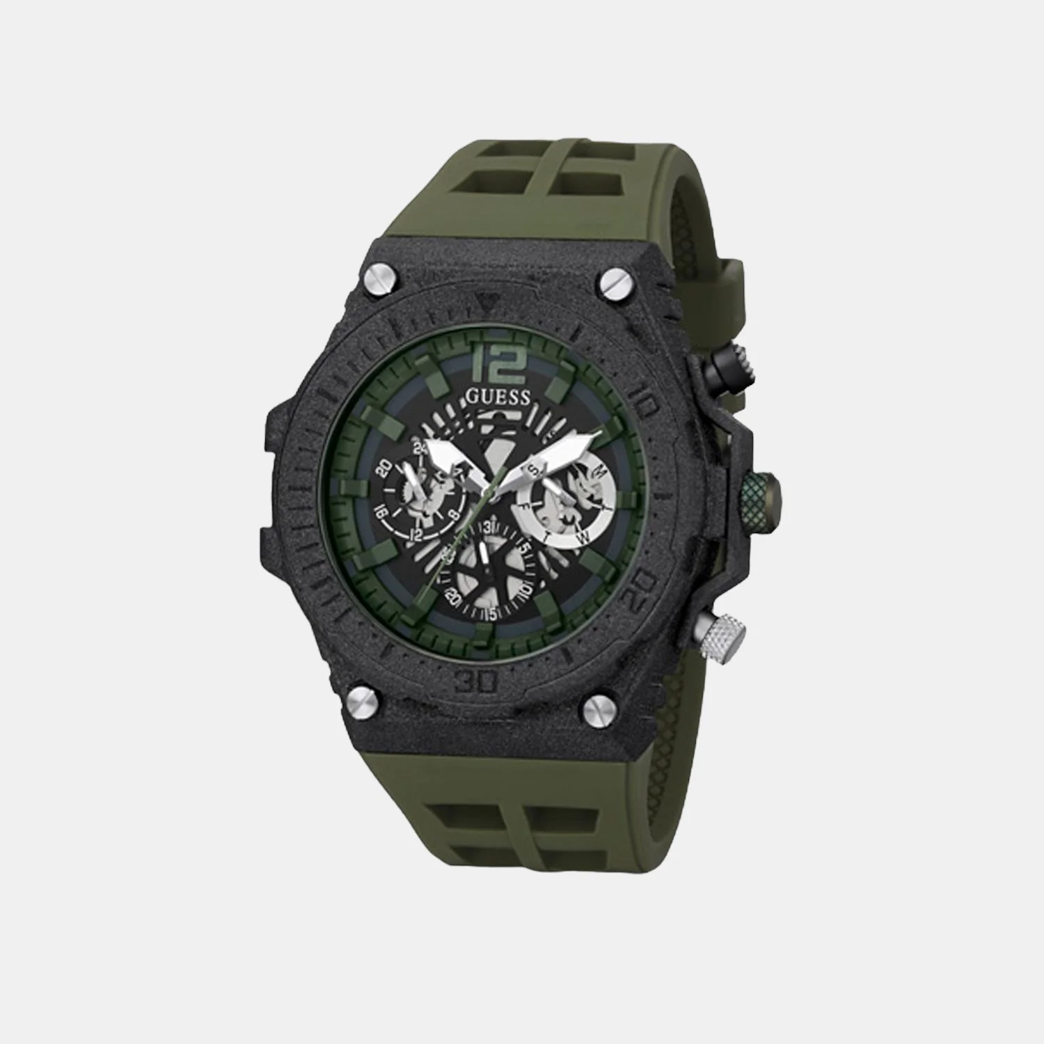 Men Quartz Black Dial Analog Silicone Watch GW0325G2 - Image 5
