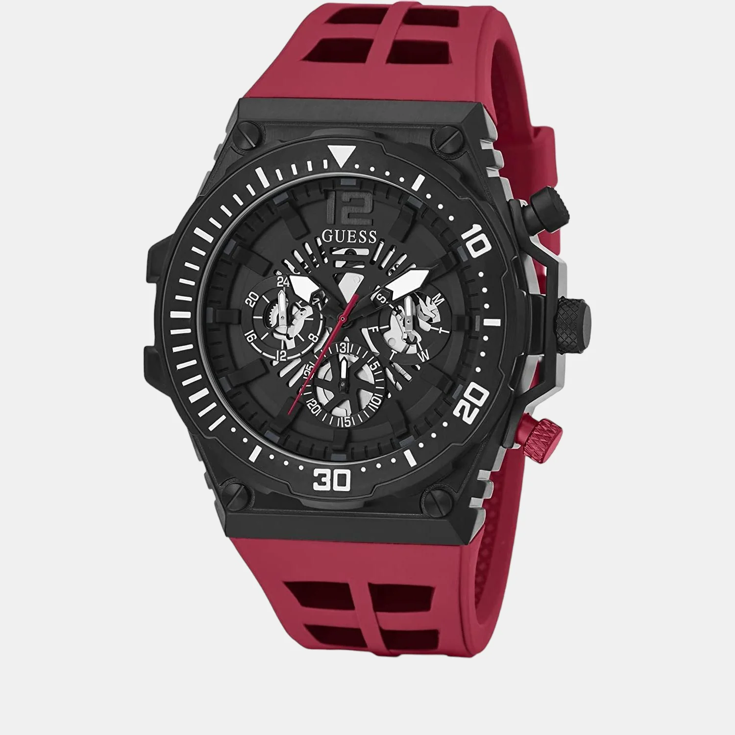 Men Quartz Black Dial Analog Silicone Watch GW0325G3 - Image 4