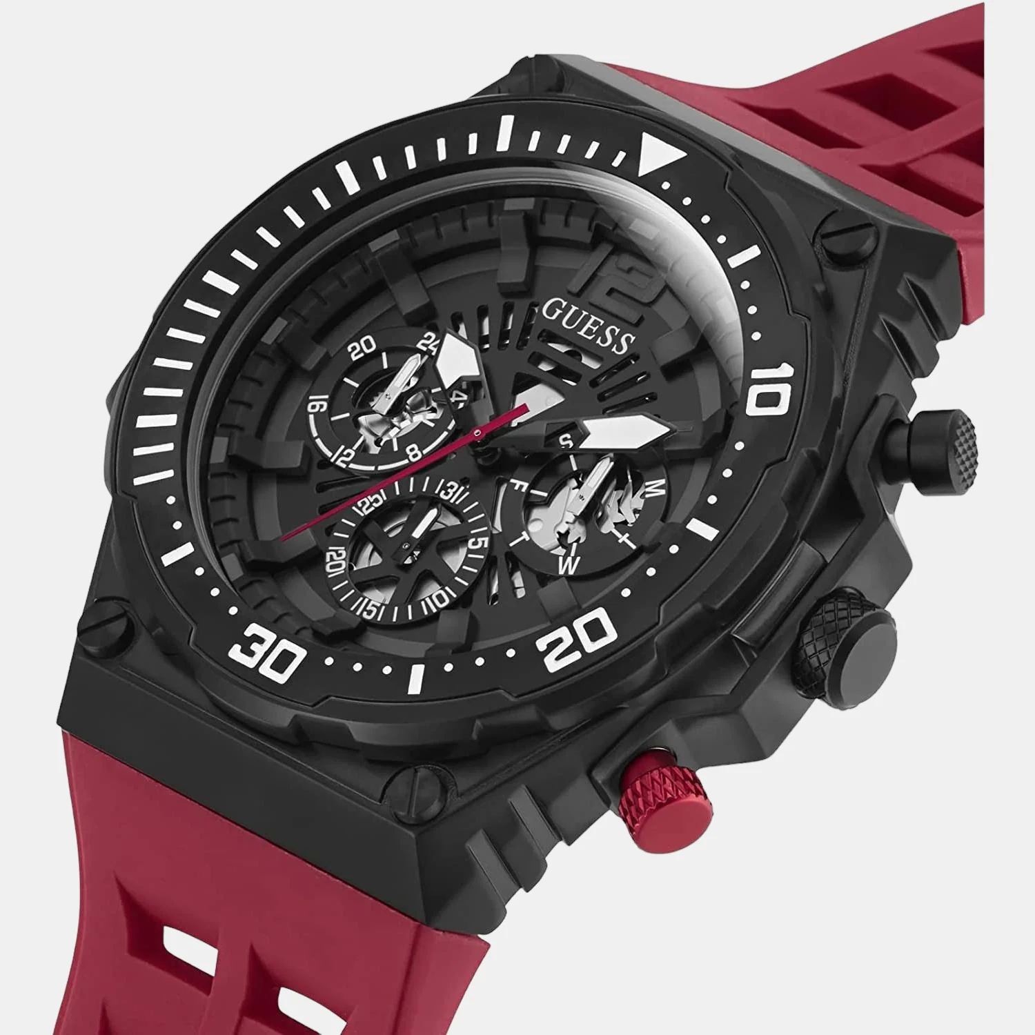 Men Quartz Black Dial Analog Silicone Watch GW0325G3 - Image 5