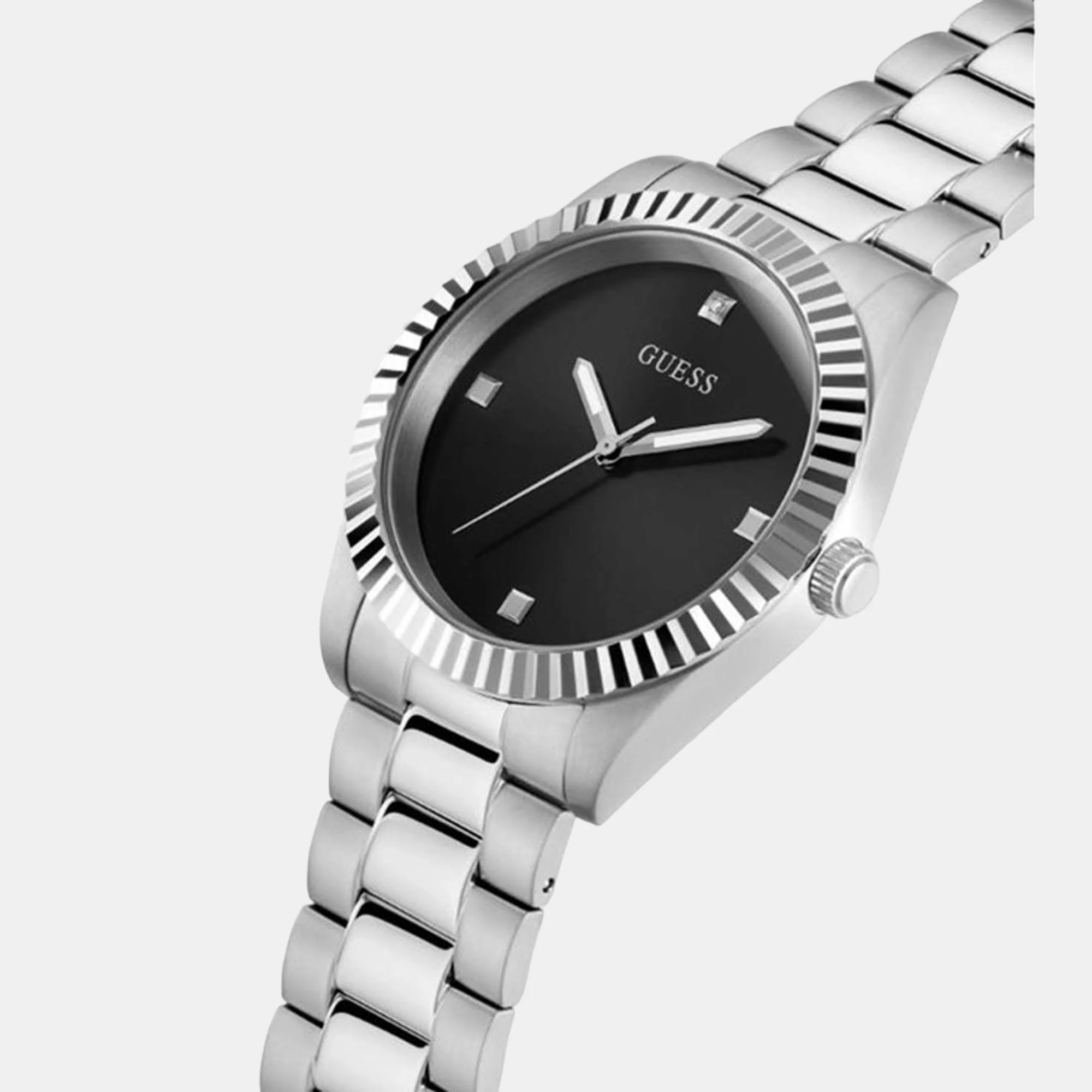 Men Quartz Black Dial Analog Stainless Steel Watch GW0542G1 - Image 3