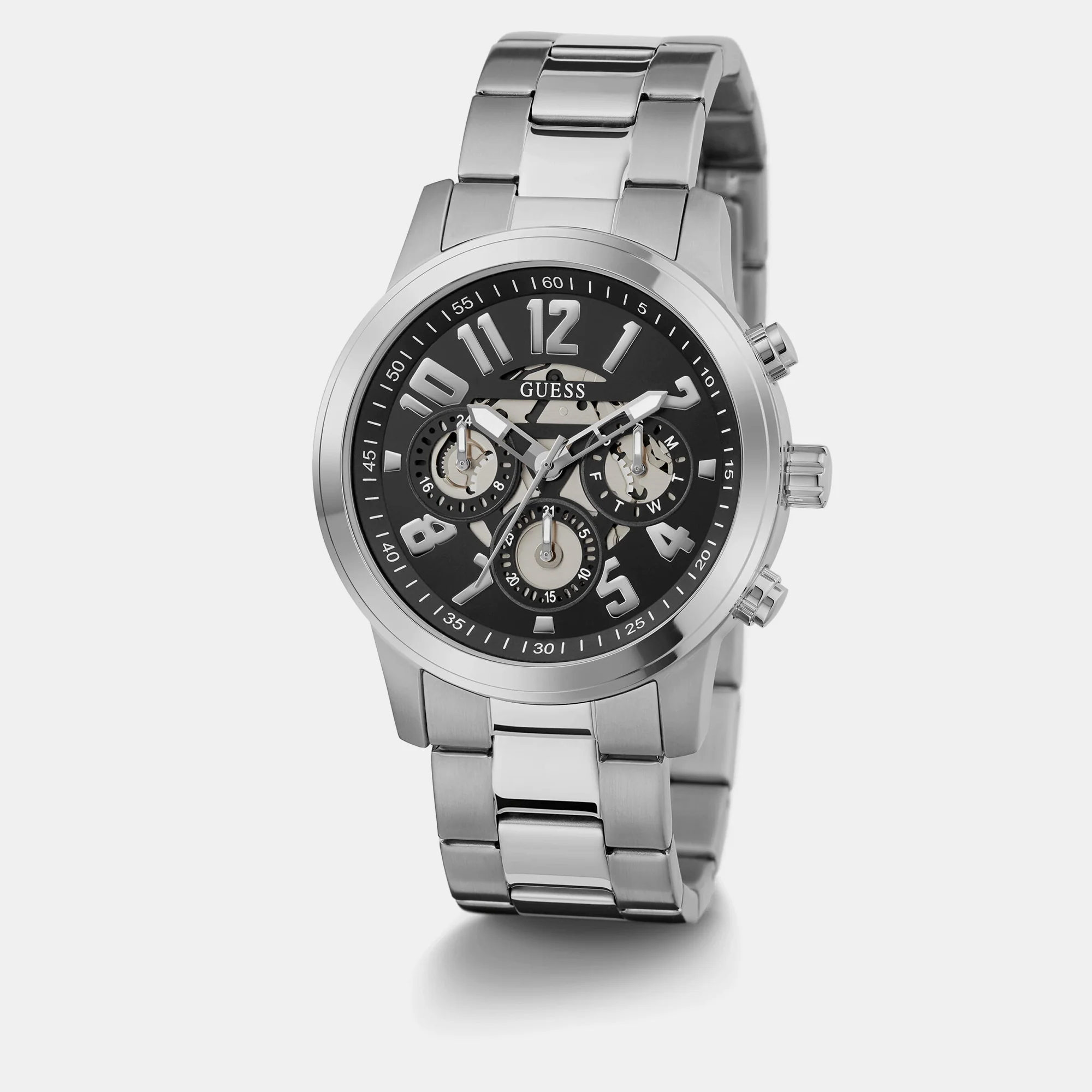 Men Quartz Black Dial Analog Stainless Steel Watch GW0627G1 - Image 4