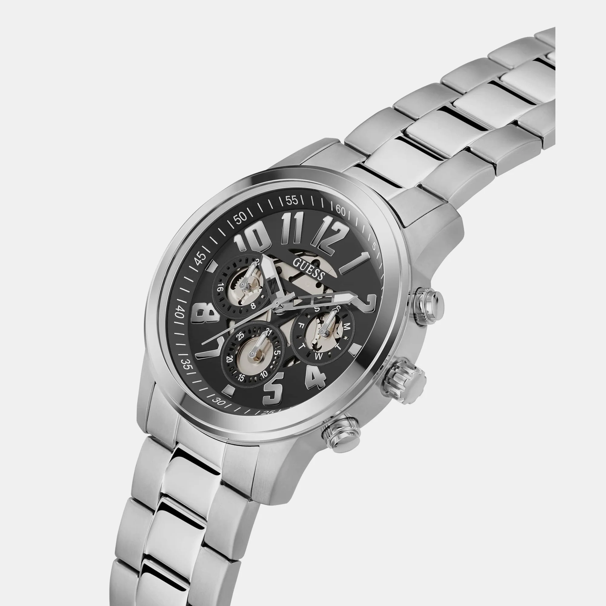Men Quartz Black Dial Analog Stainless Steel Watch GW0627G1 - Image 5