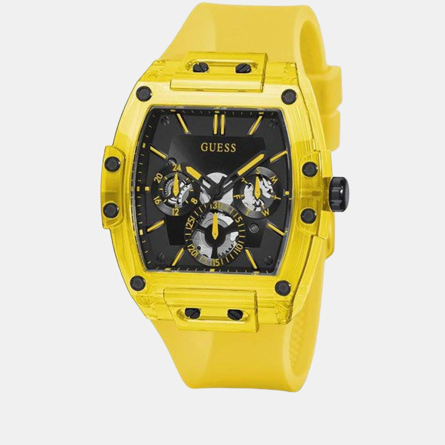 Men Quartz Black Dial Chronograph Silicone Watch GW0203G6 - Image 4
