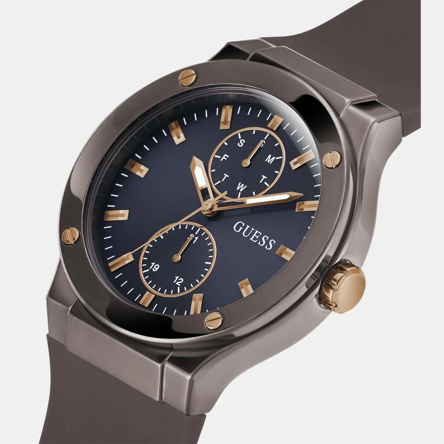 Men Quartz Blue Dial Analog Silicone Watch GW0491G2 - Image 4