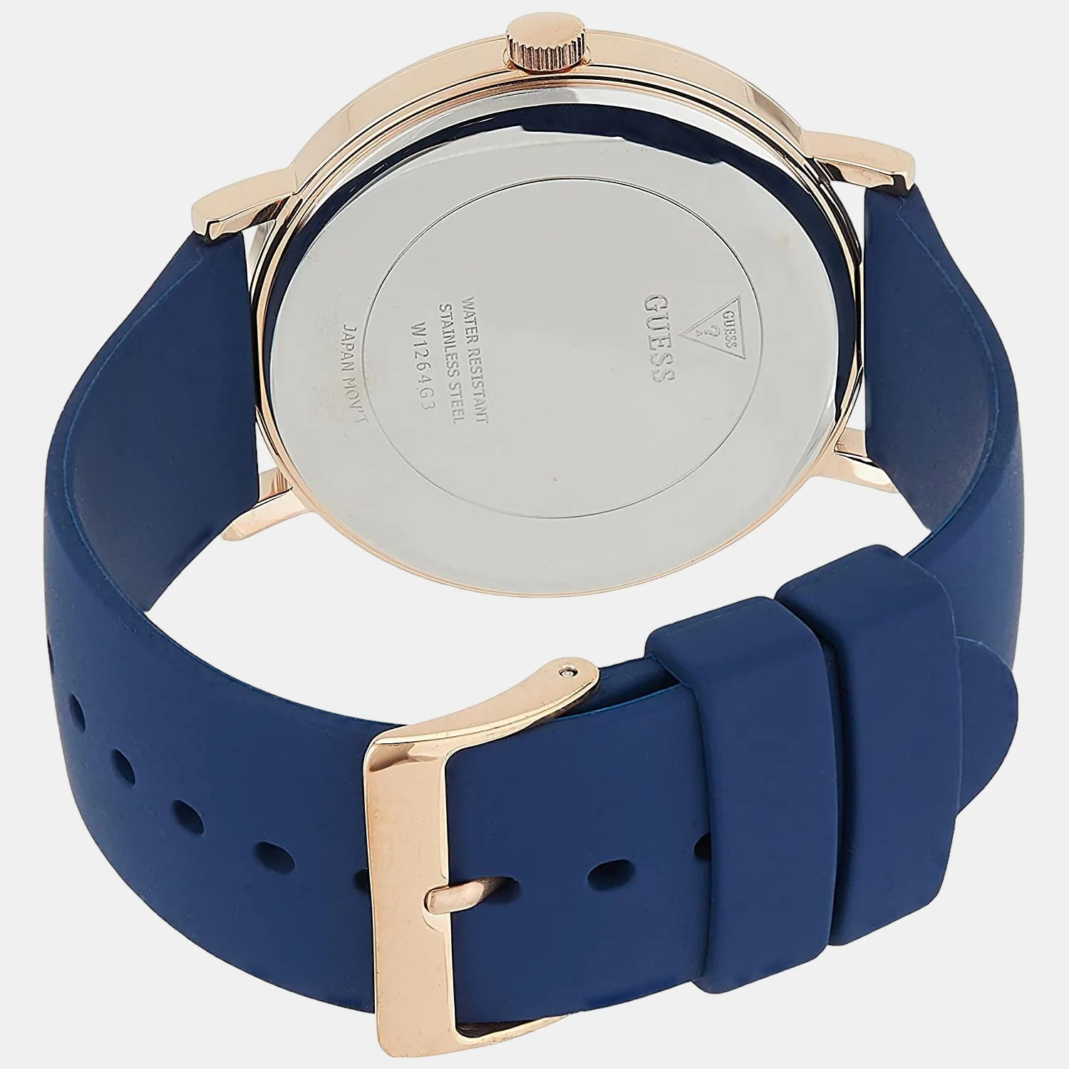Men Quartz Blue Dial Analog Silicone Watch W1264G3 - Image 4
