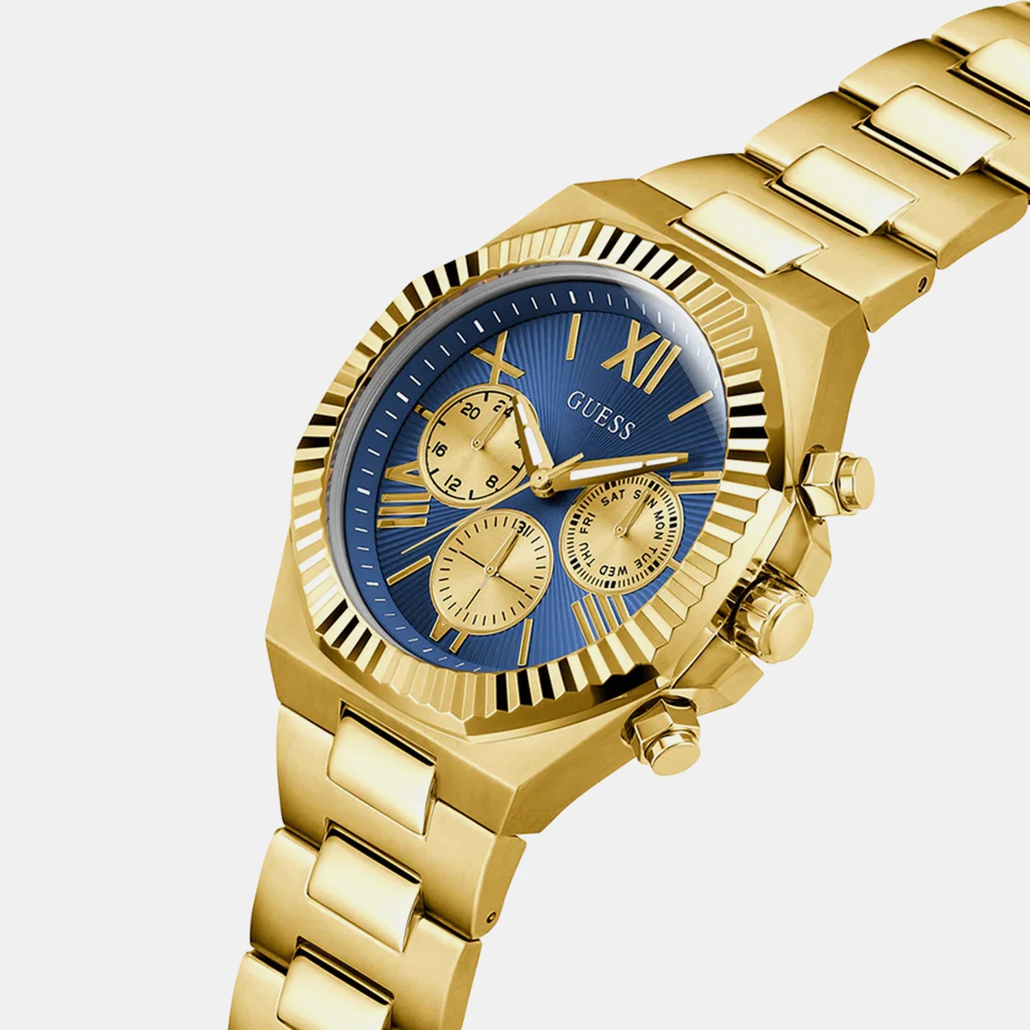 Men Quartz Blue Dial Analog Stainless Steel Watch GW0703G6 - Image 2