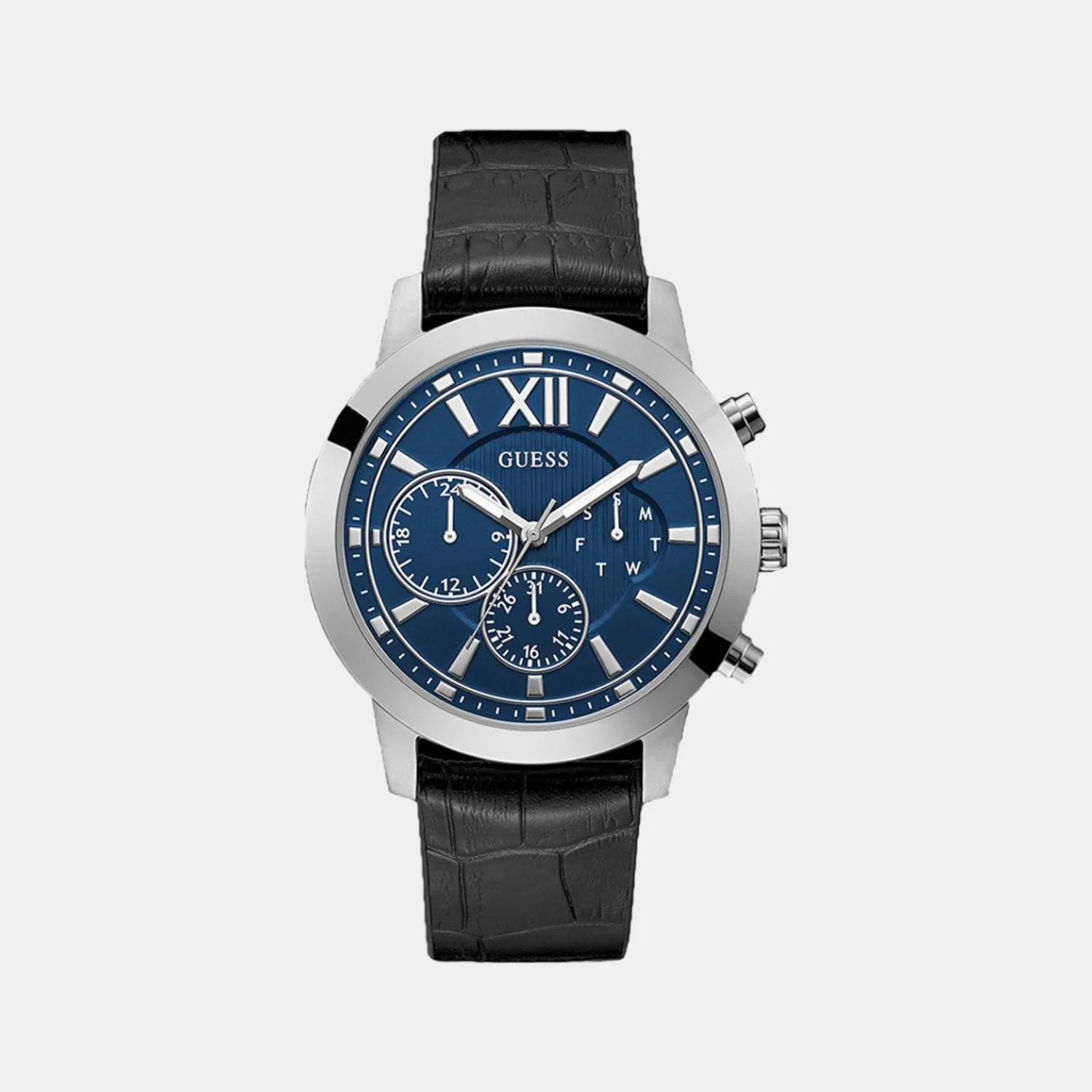 Men Quartz Blue Dial Chronograph Leather Watch GW0219G1
