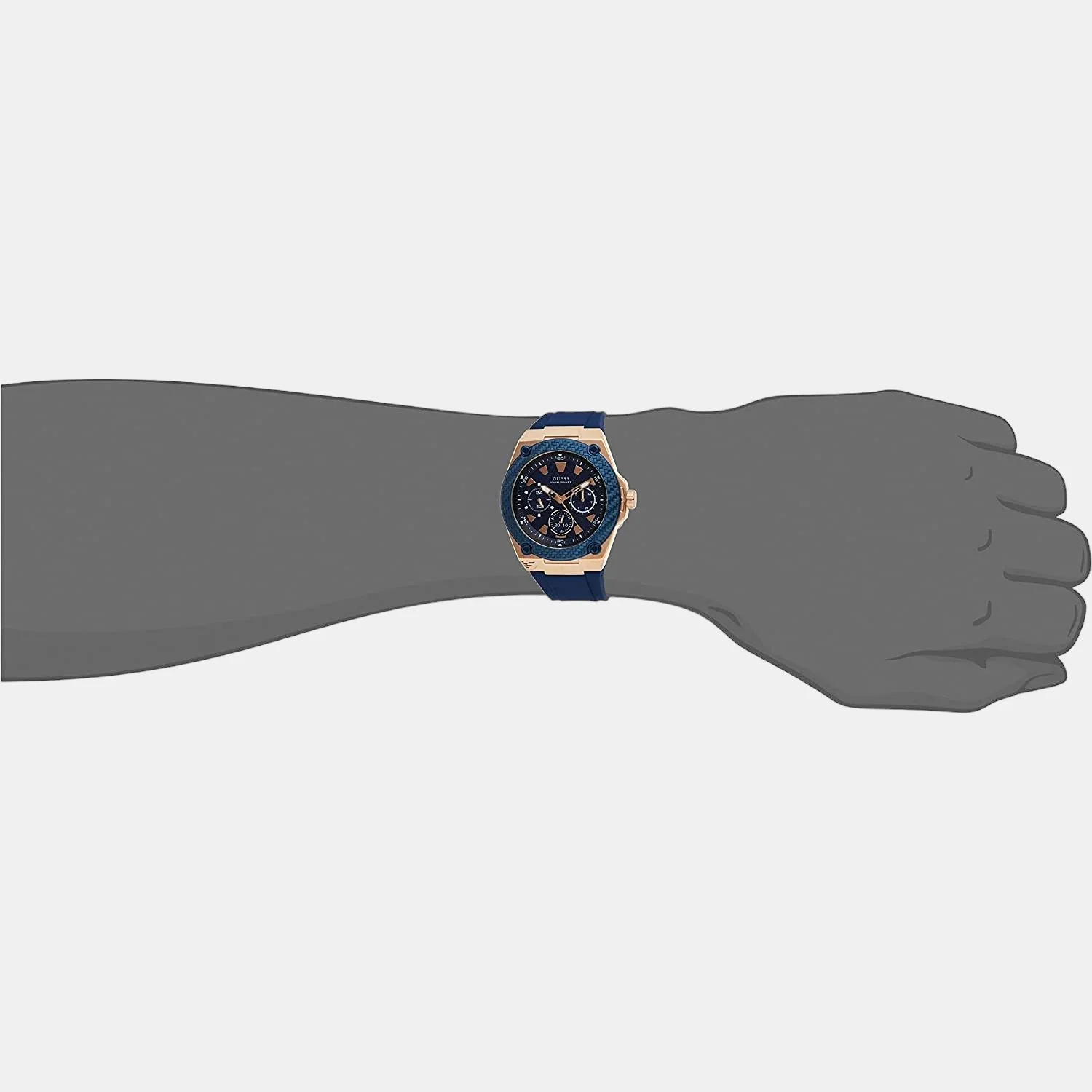 Men Quartz Blue Dial Chronograph Silicone Watch W1049G2 - Image 4