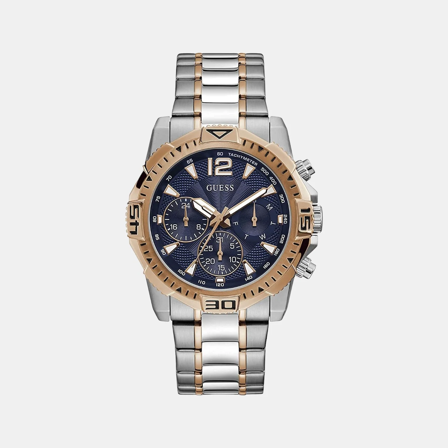 Men Quartz Blue Dial Chronograph Stainless Steel Watch GW0056G5