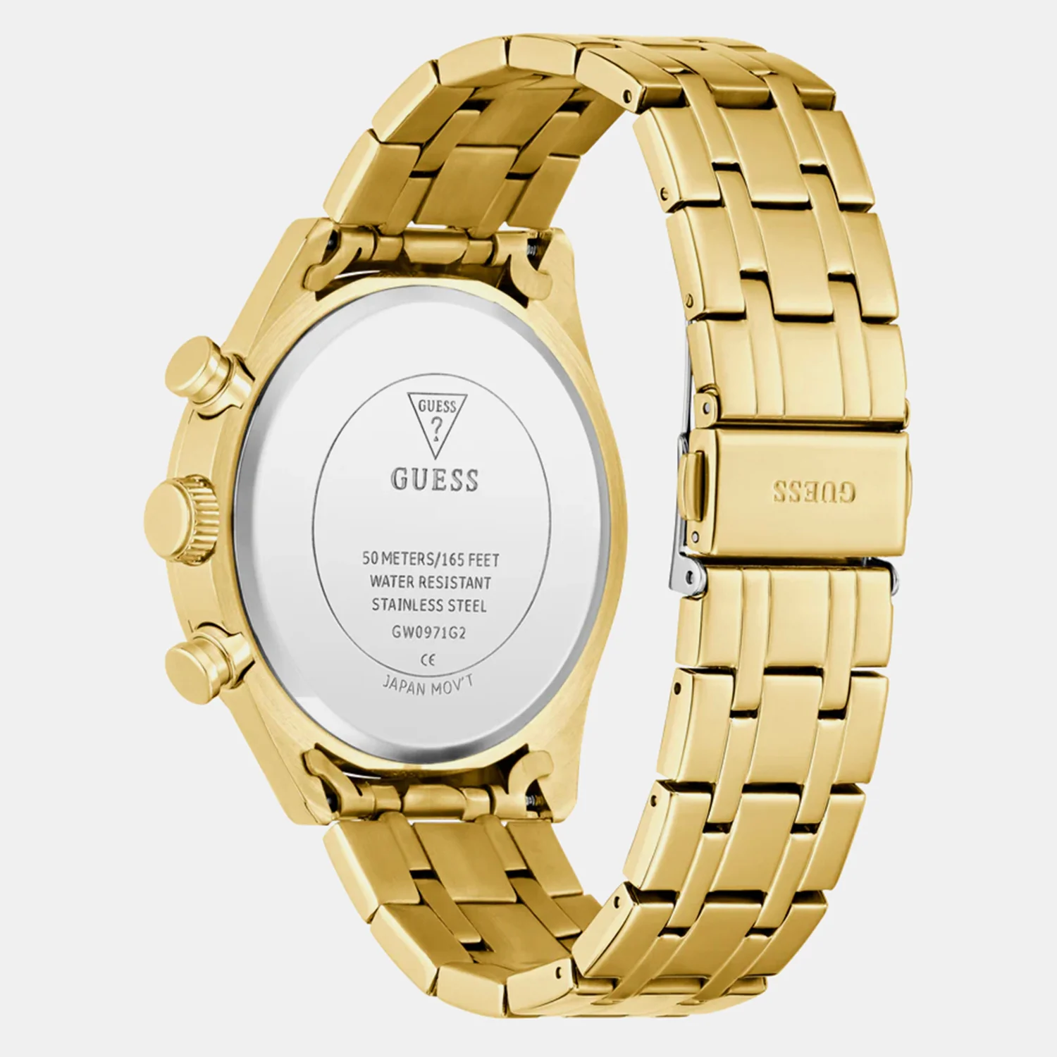 Men Quartz Champagne Dial Chronograph Stainless Steel Watch GW0971G2 - Image 5