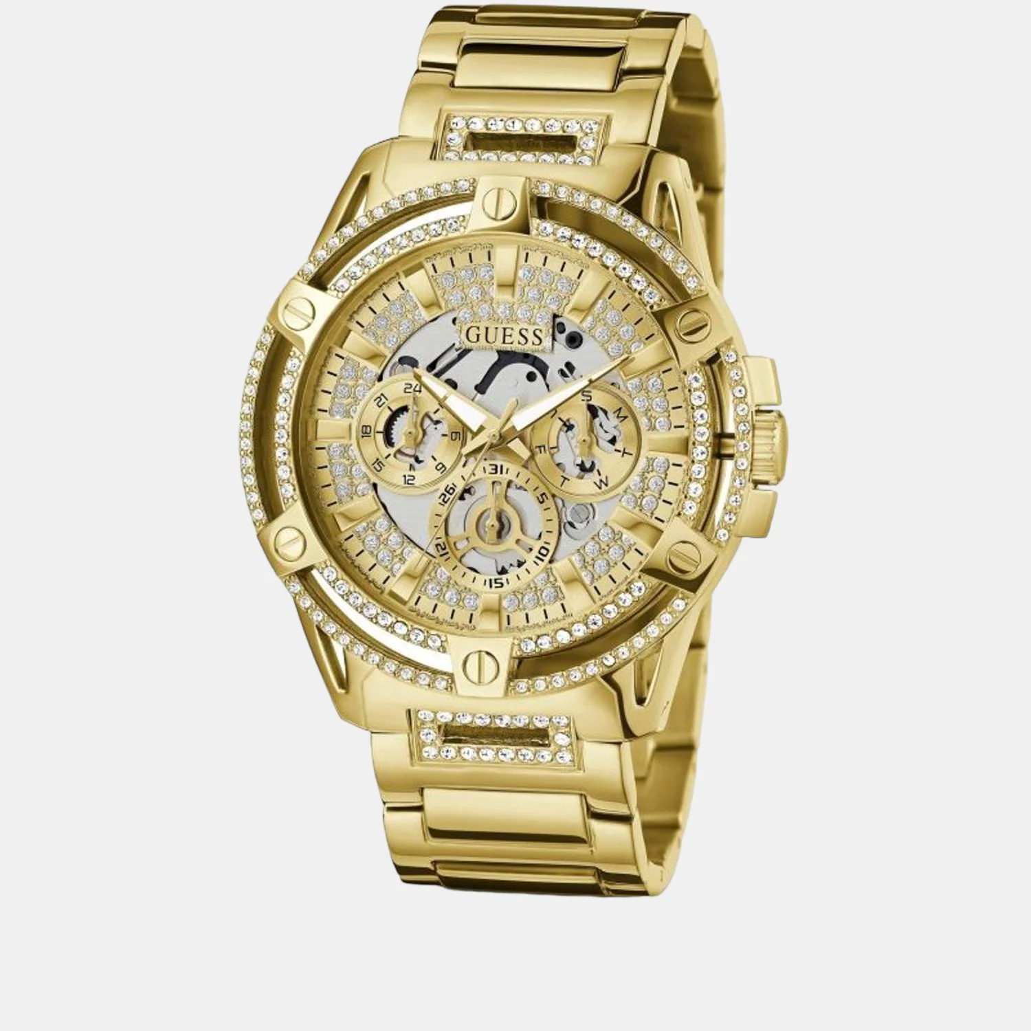 Men Quartz Gold Dial Analog Stainless Steel Watch GW0497G2 - Image 4