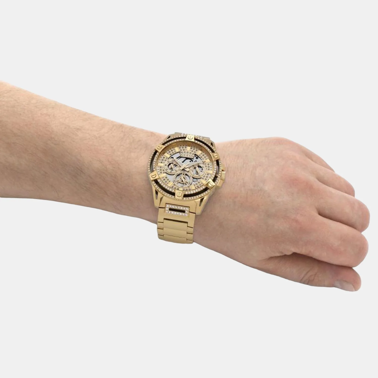 Men Quartz Gold Dial Analog Stainless Steel Watch GW0497G2 - Image 5