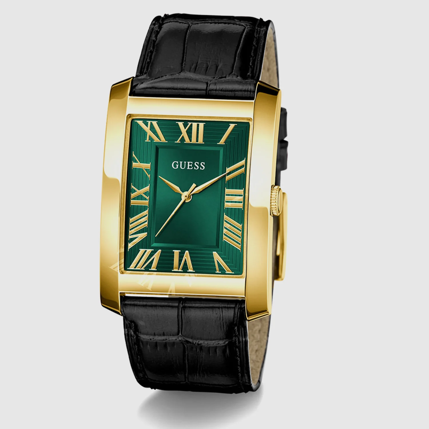 Men Quartz Green Dial Analog Leather Watch GW1003G3 - Image 3
