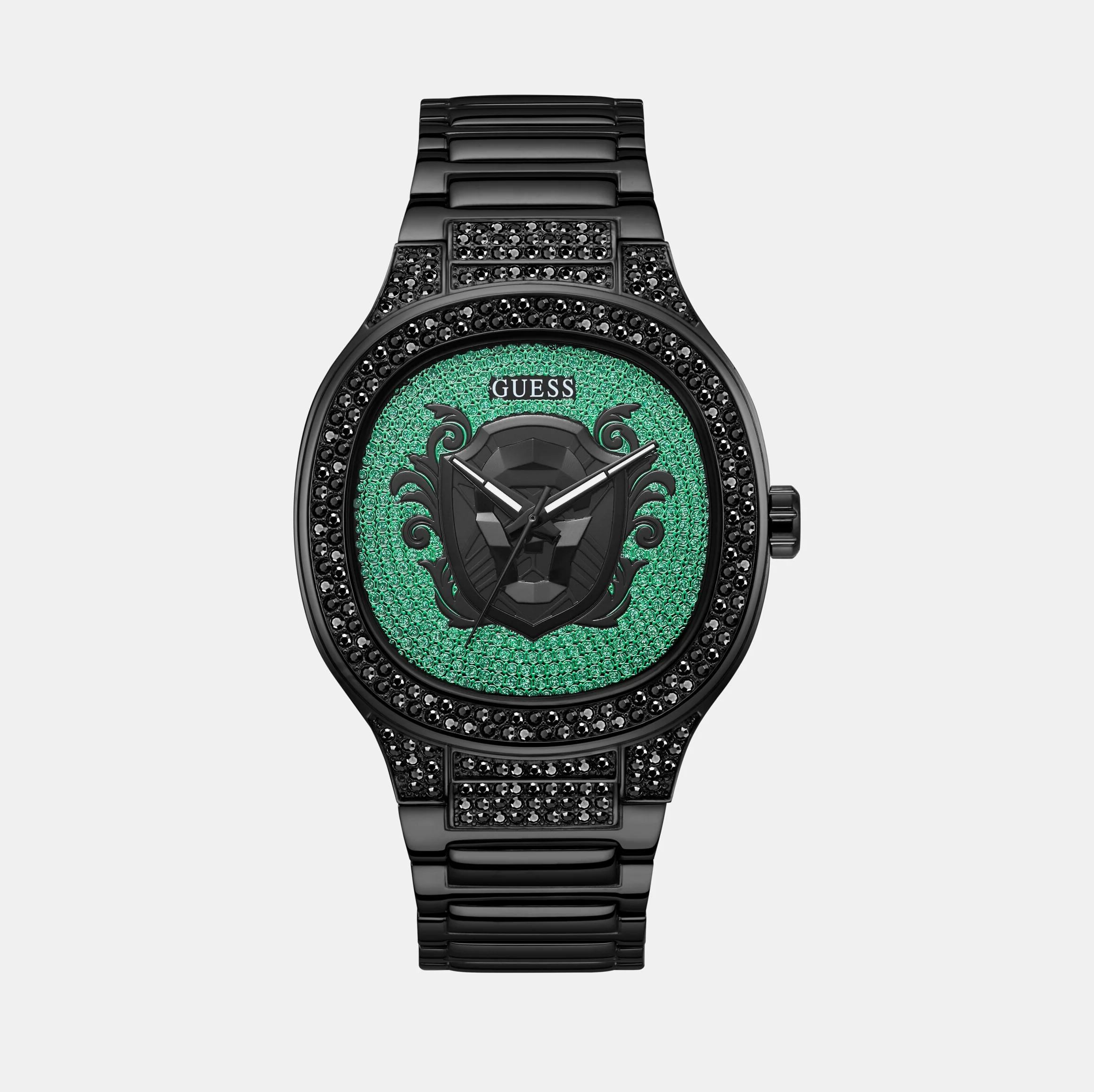 Men Quartz Green Dial Analog Stainless Steel Watch GW0565G2
