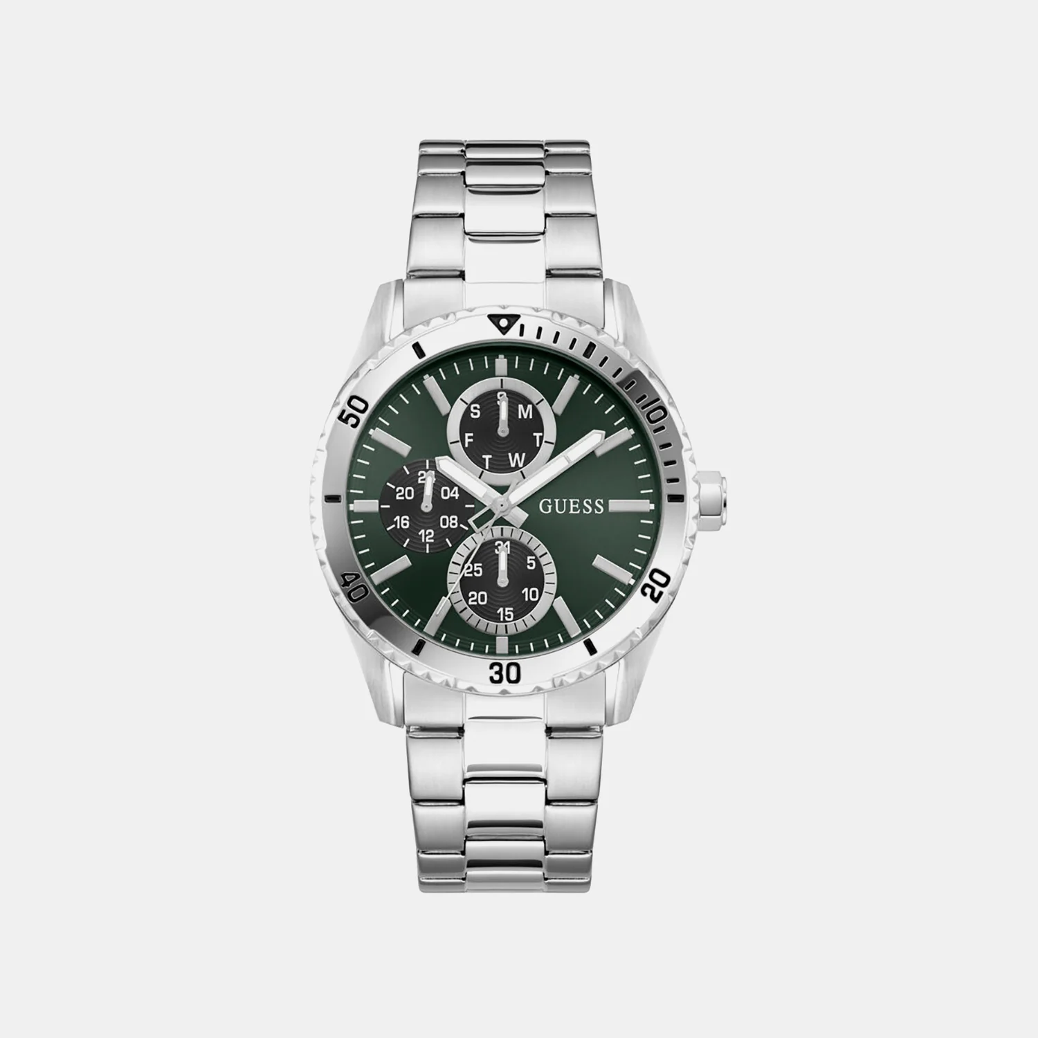 Men Quartz Green Dial Chronograph Stainless Steel Watch GW1061G1 - Image 5