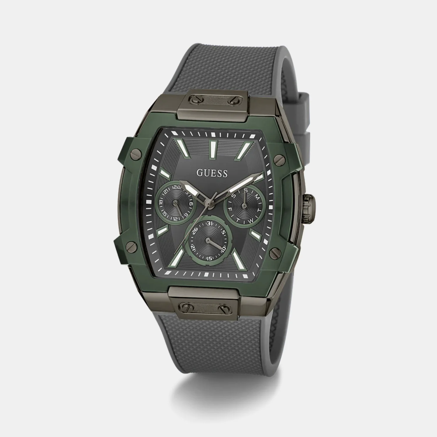 Men Quartz Grey Dial Multi-Function Silicone Watch GW0956G3 - Image 2