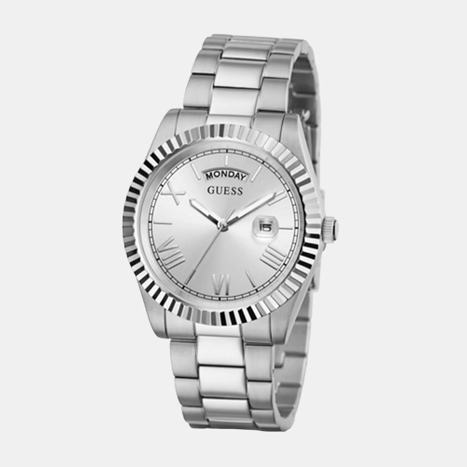 Men Quartz Silver Dial Analog Stainless Steel Watch GW0265G6 - Image 4