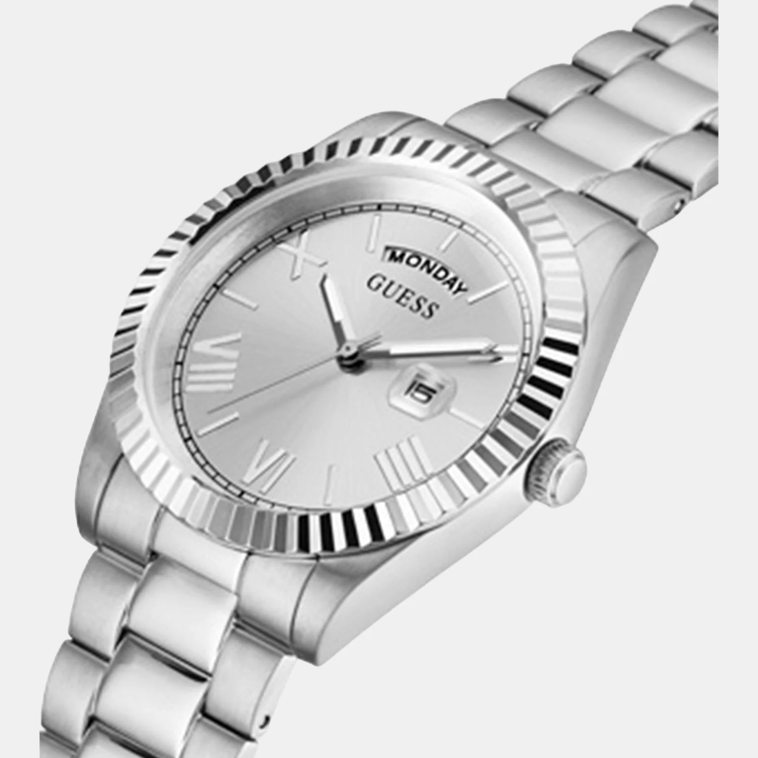 Men Quartz Silver Dial Analog Stainless Steel Watch GW0265G6 - Image 5