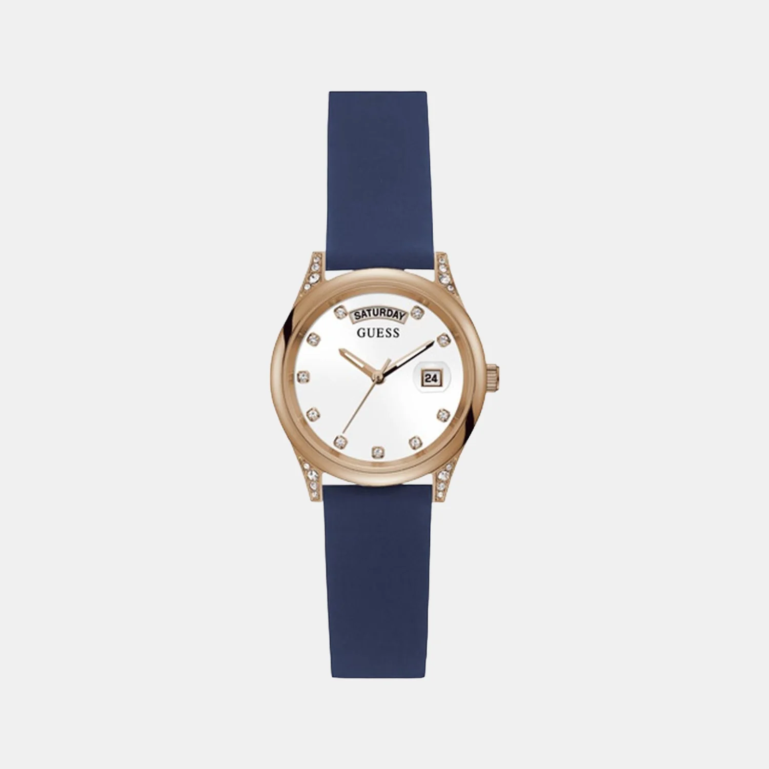 Men Quartz White Dial Analog Silicone Watch GW0356L1