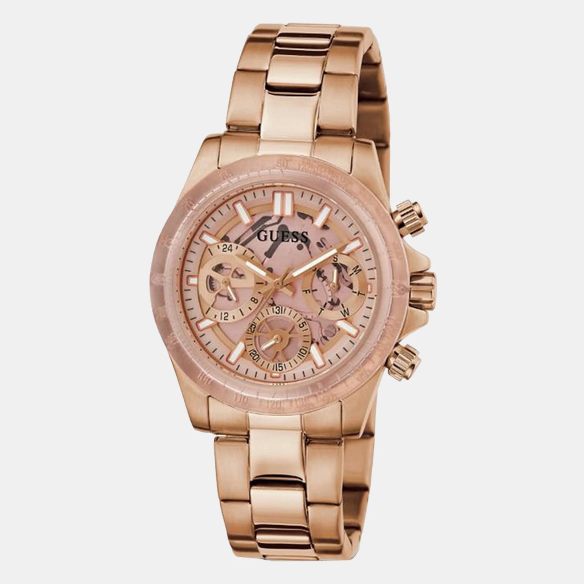 mirage Women Quartz Rose Gold Dial Chronograph Stainless Steel Watch GW0557L2 - Image 4