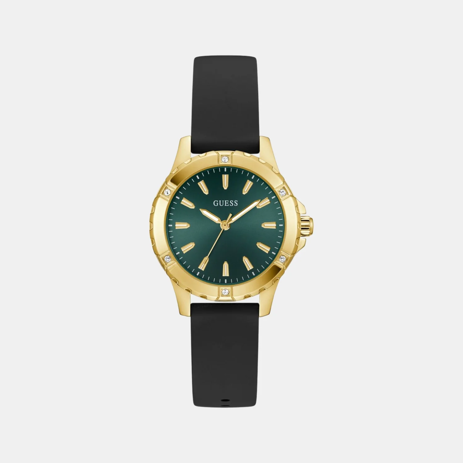 Mist Women Quartz Green Dial Analog Silicone Watch GW0949L2 - Image 2