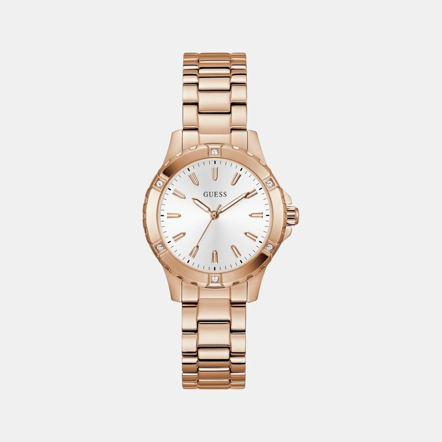 Mist Women Quartz White Dial Analog Stainless Steel Watch GW0948L5