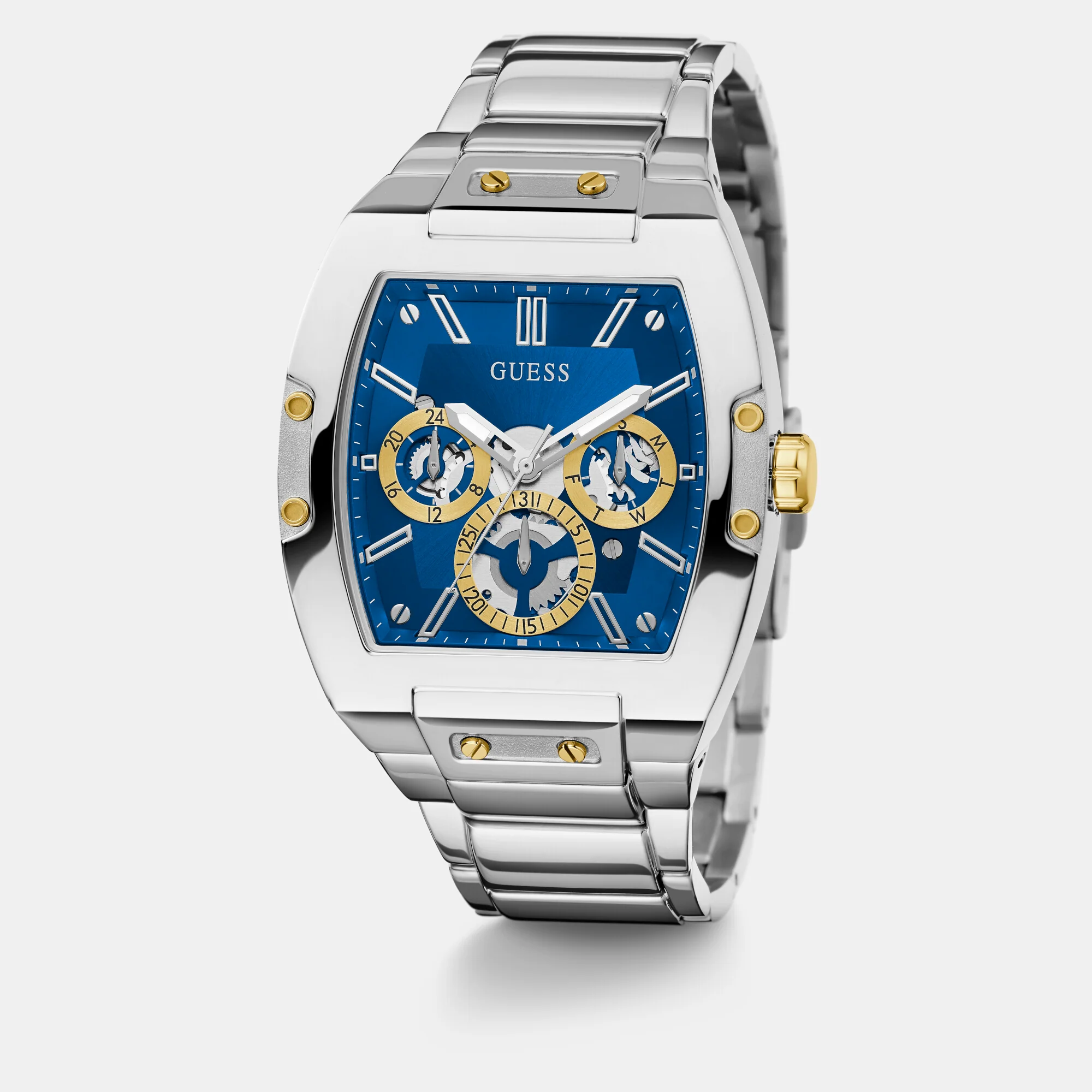 Pheonix Men Quartz Blue Dial Chronograph Stainless Steel Watch GW0456G5 - Image 5
