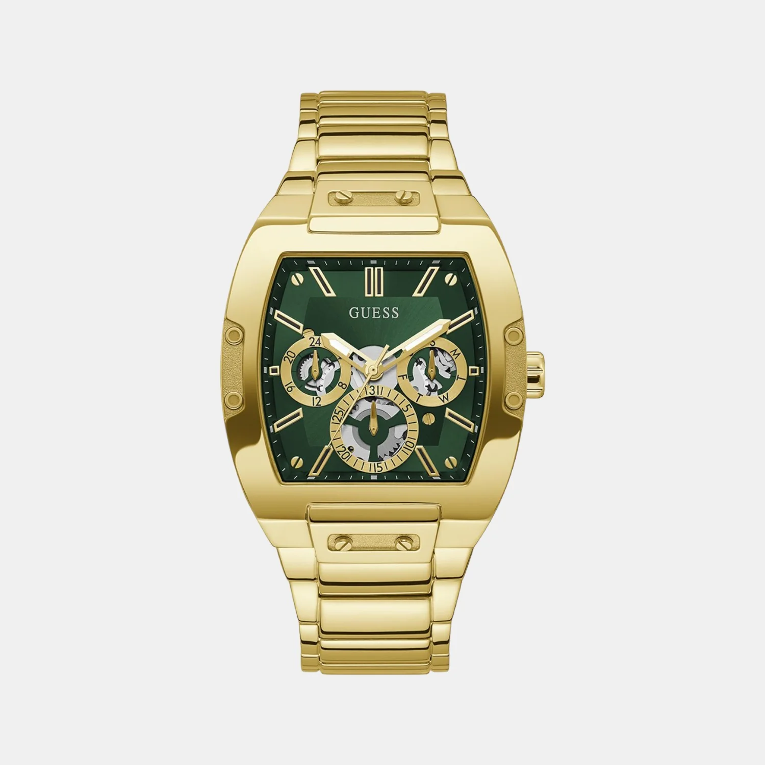 Phoenix Men Quartz Green Dial Multi-Function Stainless Steel Watch GW0456G3