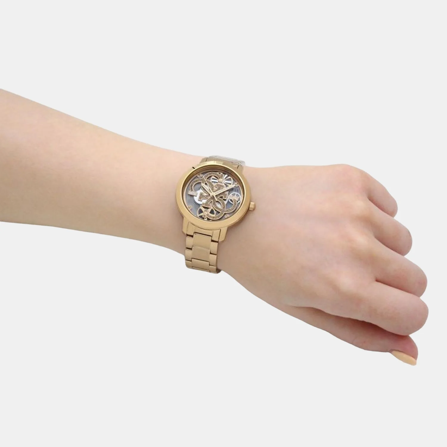 Quattro Women Quartz Gold Dial Analog Stainless Steel Watch GW0300L2 - Image 7