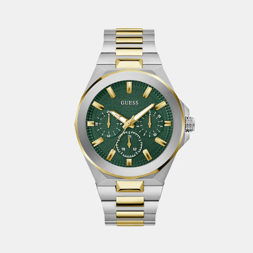 Resistance Men Quartz Green Dial Multi-Function Stainless Steel Watch GW0798G3 - Image 2