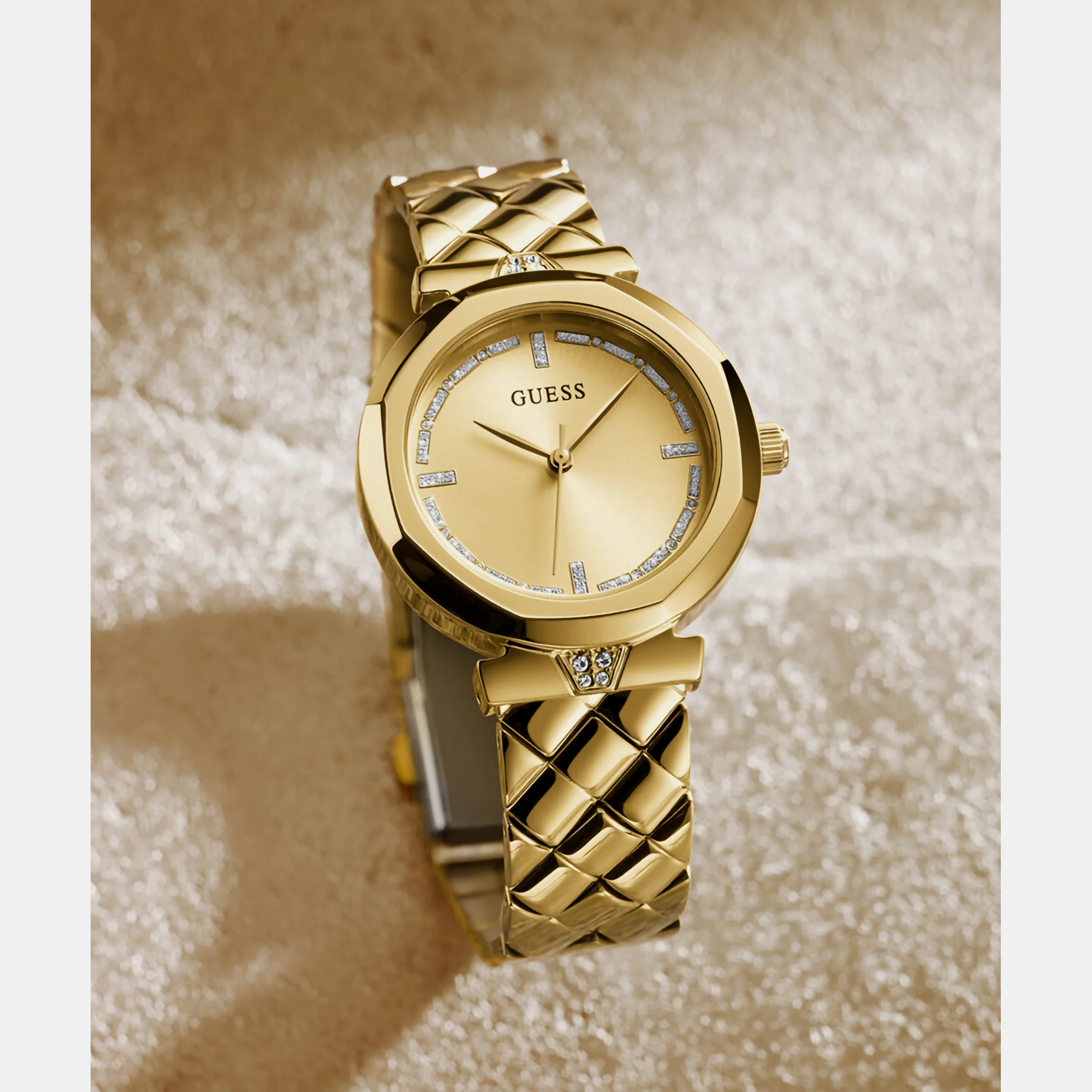 Rumour Women Quartz Gold Dial Analog Stainless Steel Watch GW0613L2 - Image 7