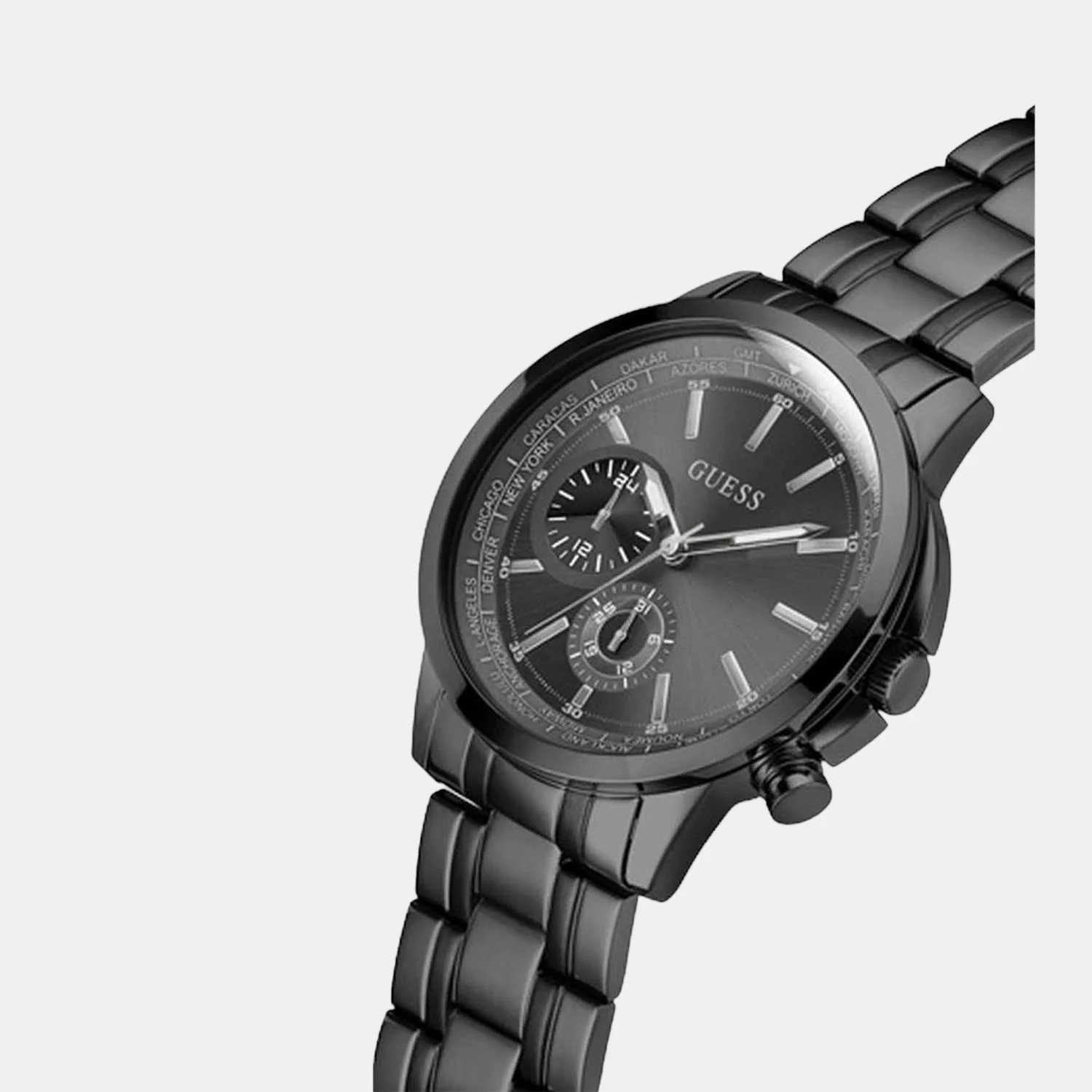 Spec Men Quartz Black Dial Analog Stainless Steel Watch GW0490G3 - Image 4
