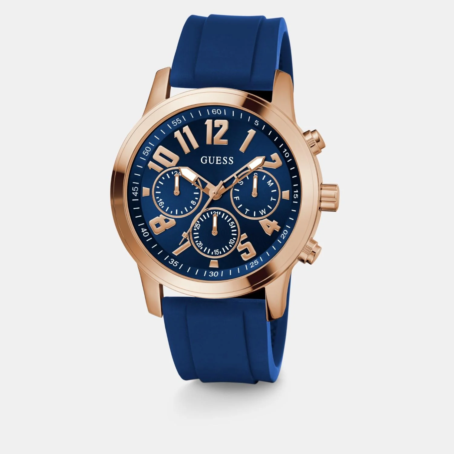 Sport Men Quartz Blue Dial Multi-Function Silicone Watch GW0708G3 - Image 3