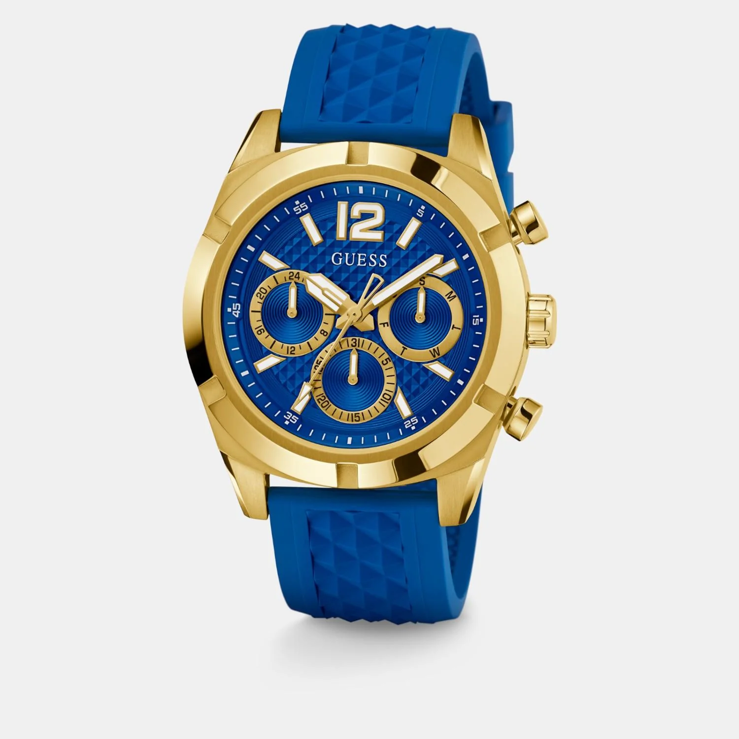 Sport Men Quartz Blue Dial Multi-Function Silicone Watch GW0729G1 - Image 2
